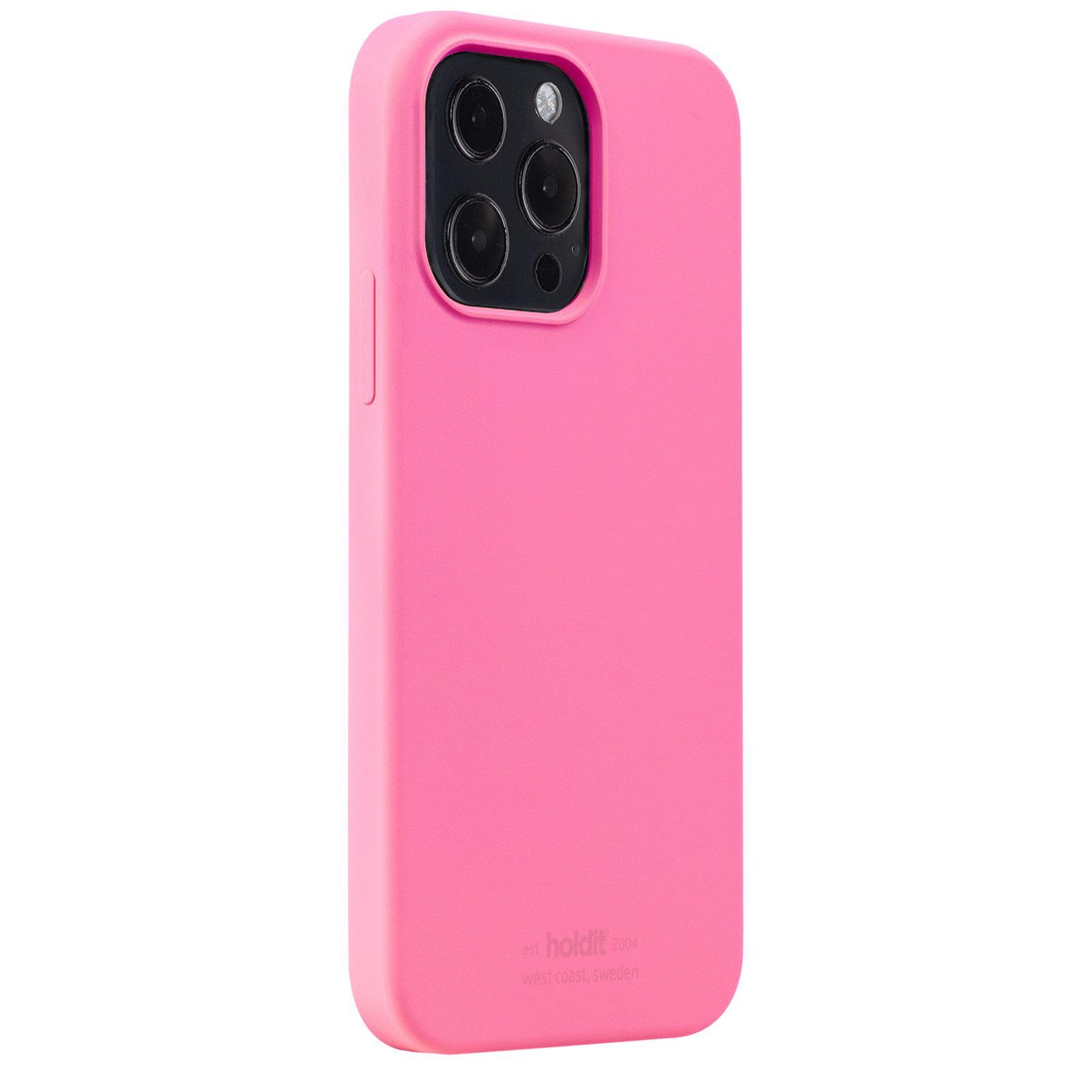 Coque en silicone iPhone 13 Pro, Bright Pink