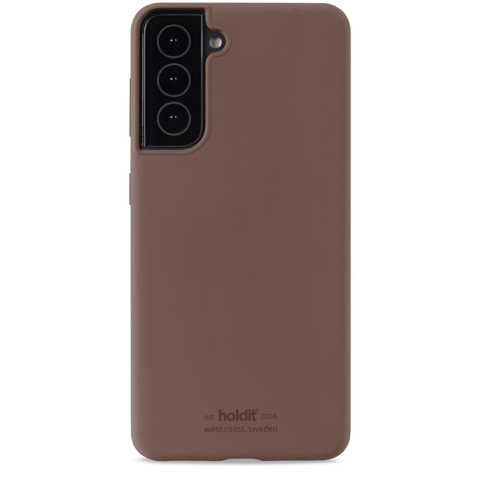 Coque en silicone pour Samsung Galaxy S22, Marron