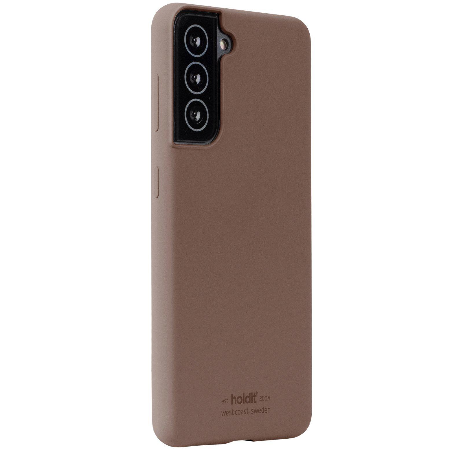 Coque en silicone pour Samsung Galaxy S22, Marron