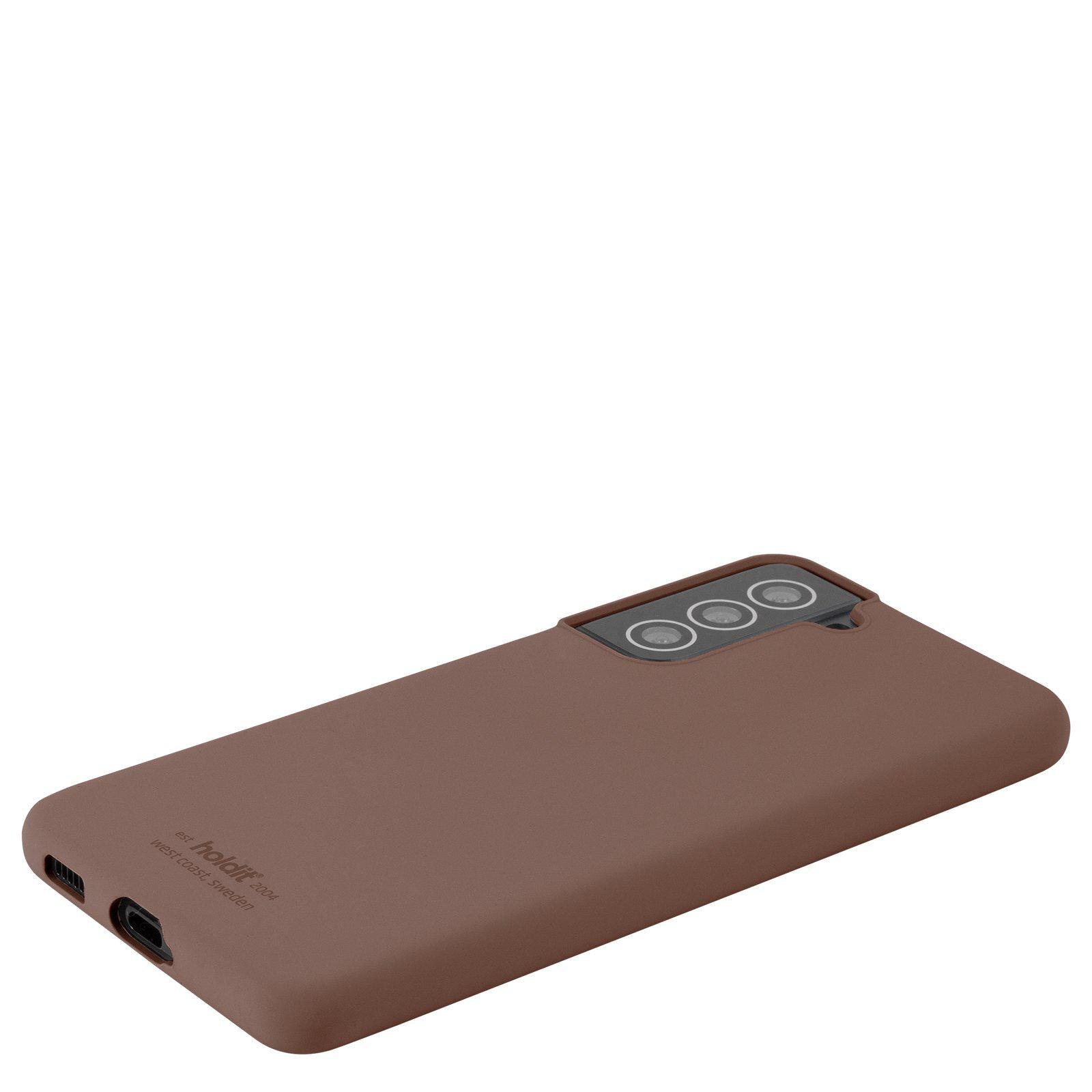 Coque en silicone Samsung Galaxy S22, Dark Brown