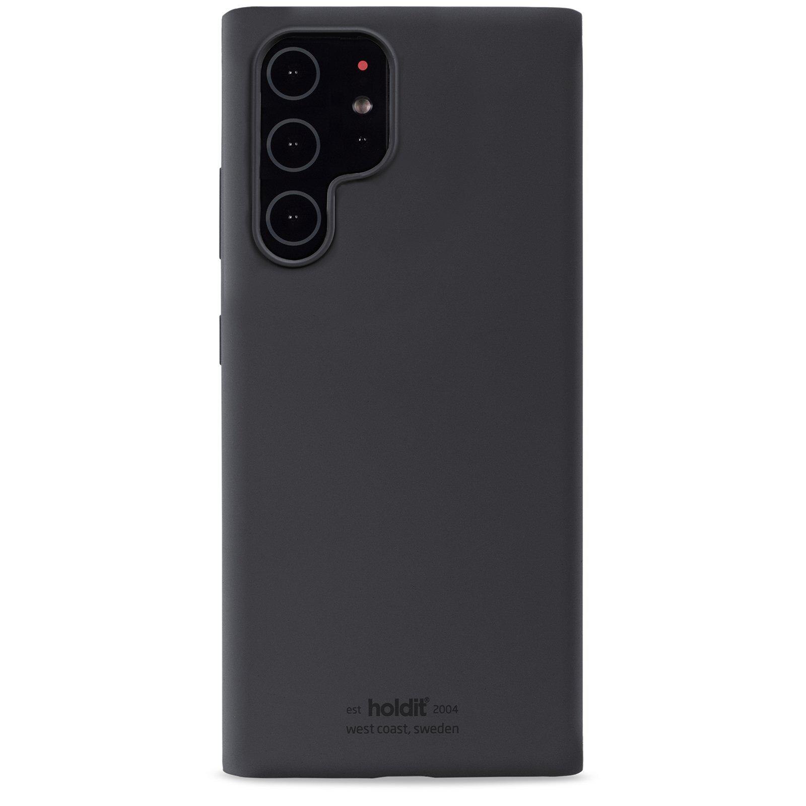 Coque en silicone pour Samsung Galaxy S22 Ultra, Noir
