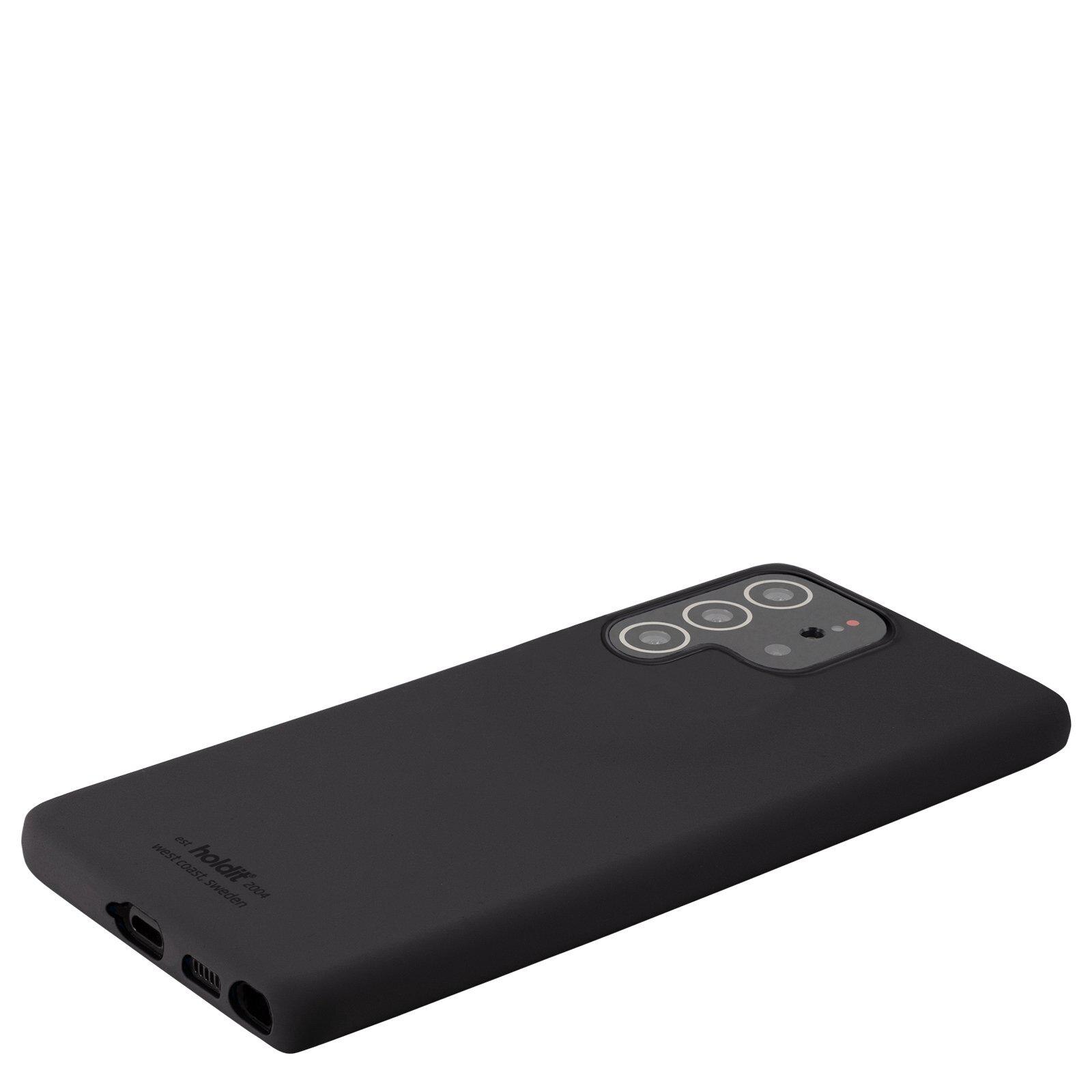 Coque en silicone pour Samsung Galaxy S22 Ultra, Noir