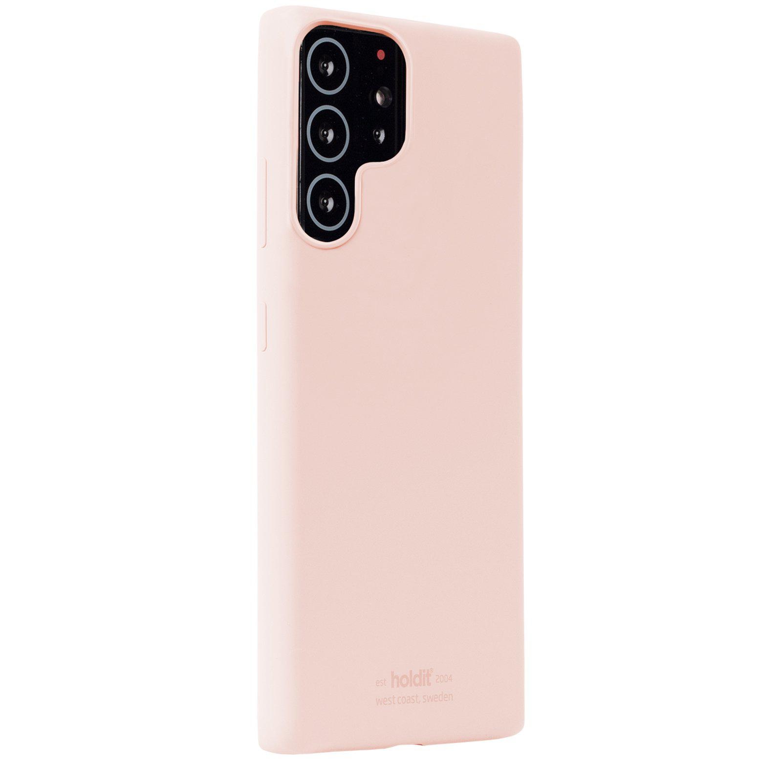 Coque en silicone Samsung Galaxy S22 Ultra, Blush Pink