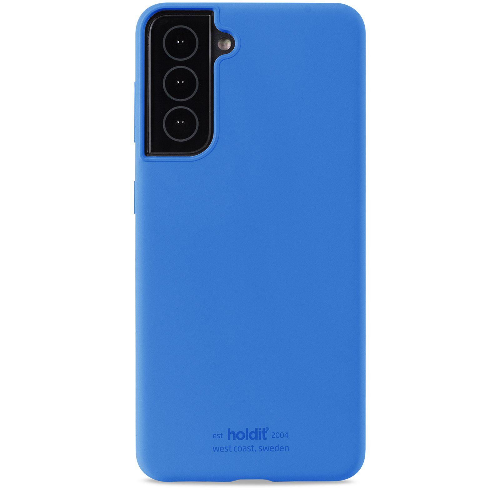 Coque en silicone pour Samsung Galaxy S22, Bleu