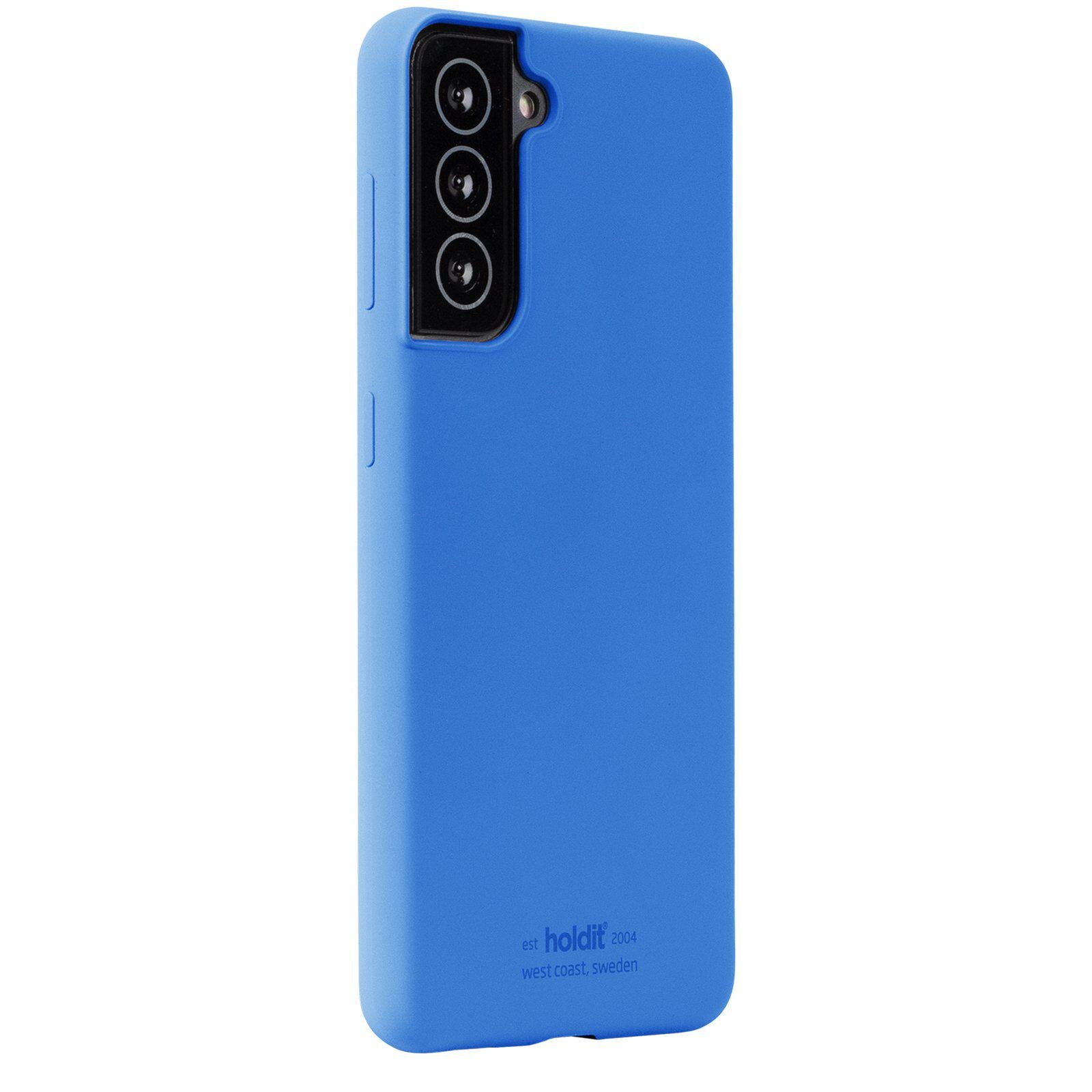 Coque en silicone pour Samsung Galaxy S22, Bleu