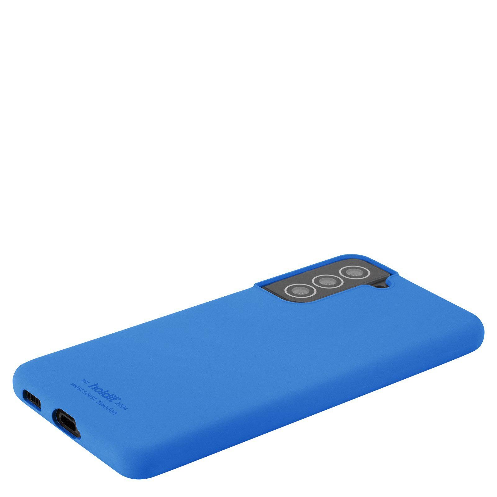 Coque en silicone pour Samsung Galaxy S22, Bleu