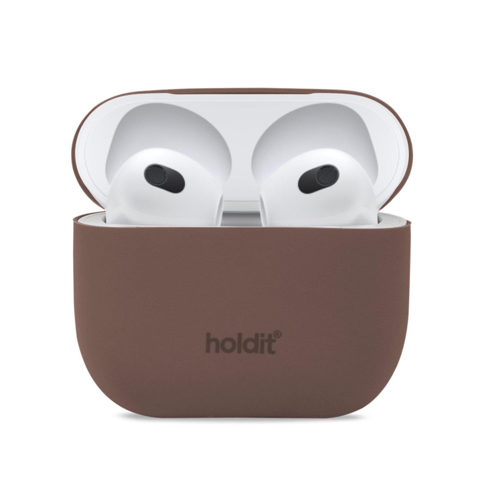 Coque Étui en silicone AirPods 3, Dark Brown