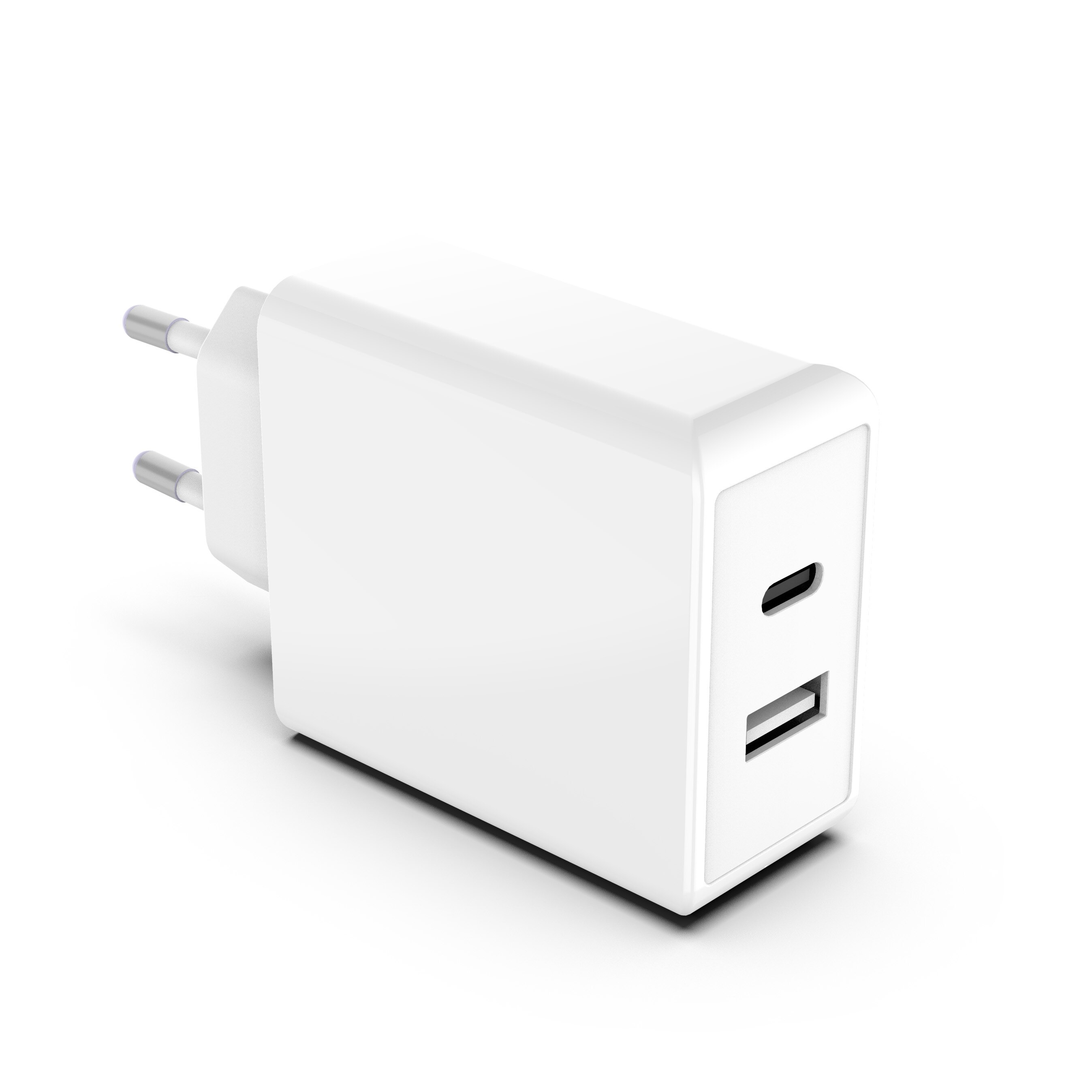 Adaptateur secteur USB-C+A Power Delivery 65W Blanc