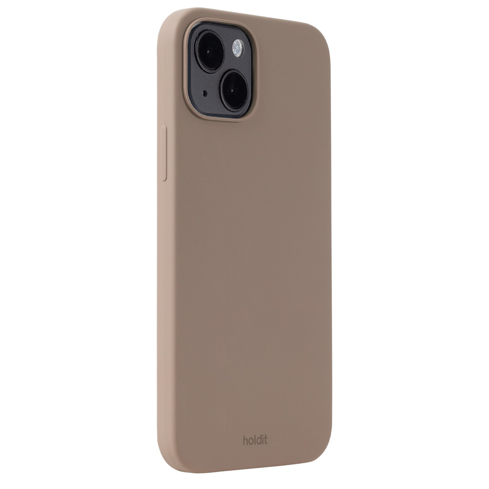 Coque en silicone pour iPhone 14 Plus, Marron
