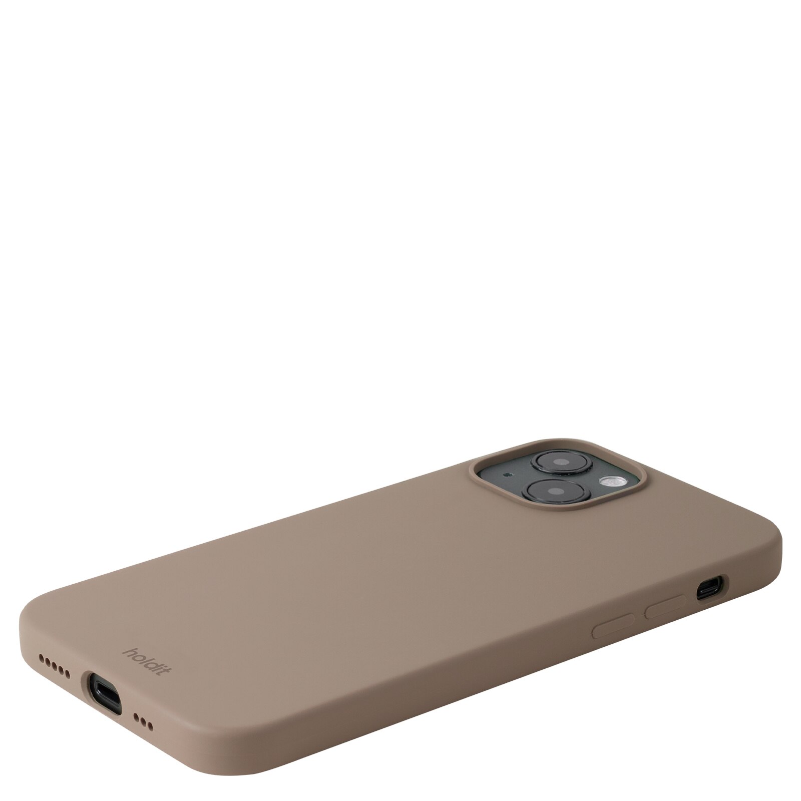 Coque en silicone pour iPhone 14 Plus, Marron