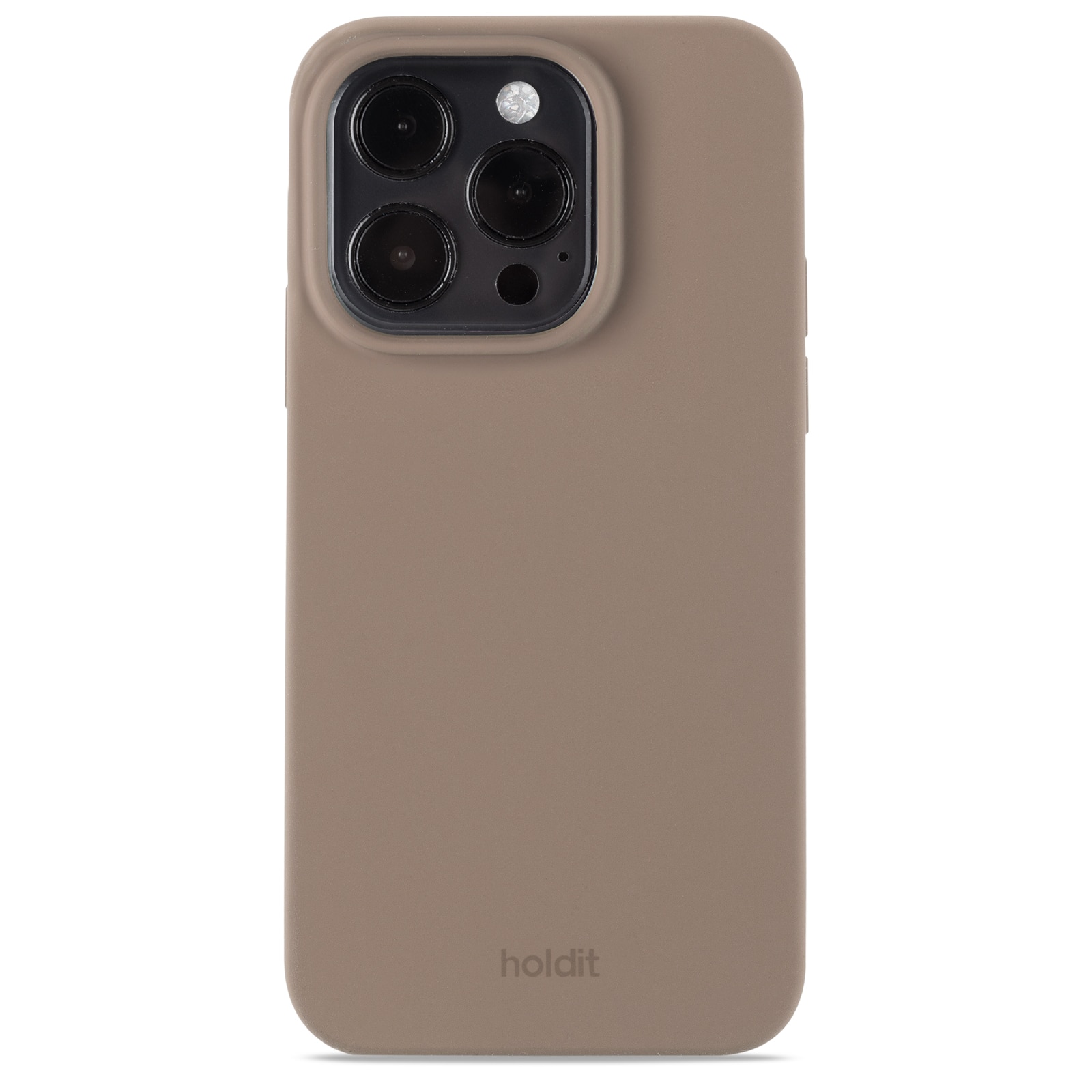 Coque en silicone pour iPhone 14 Pro, Mocha Brown