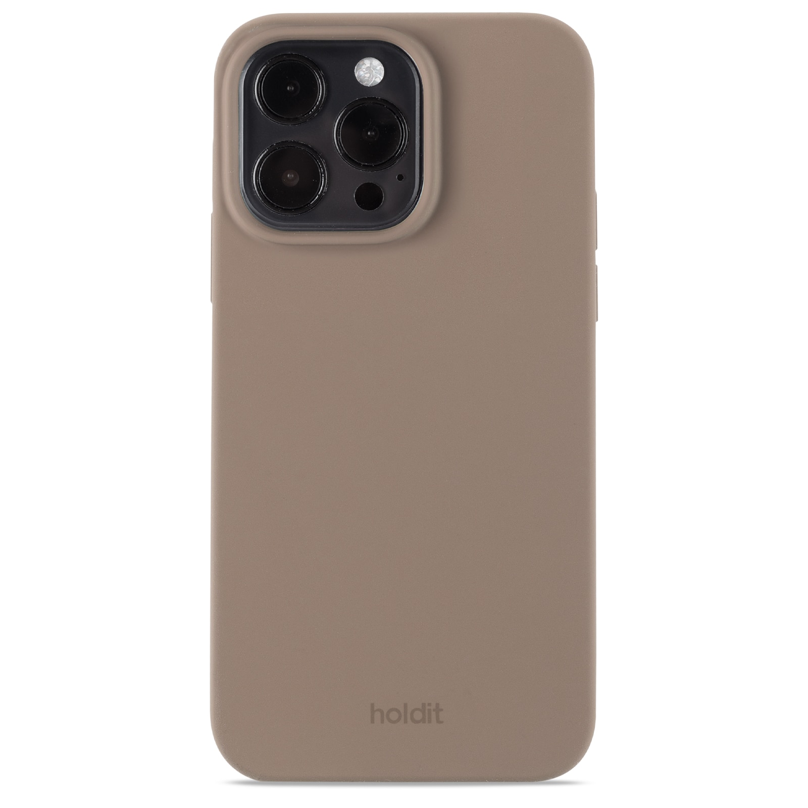 Coque en silicone pour iPhone 14 Pro Max, Marron