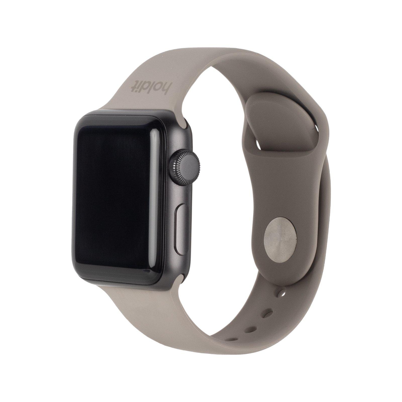 Bracelet en silicone Apple Watch 38mm, Taupe
