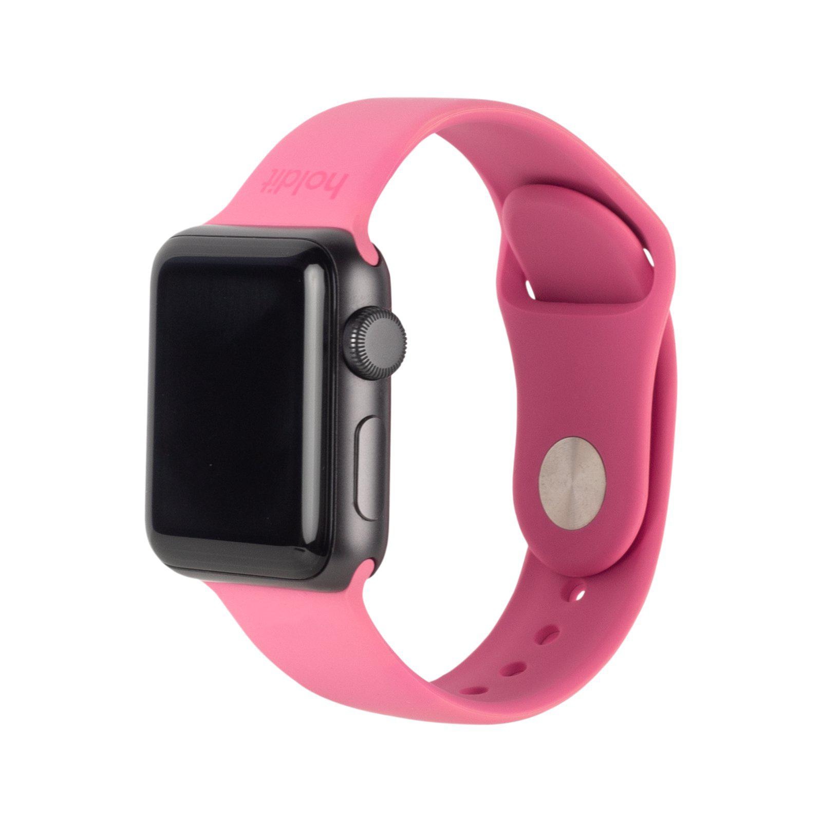 Bracelet en silicone Apple Watch SE 44mm, Bright Pink