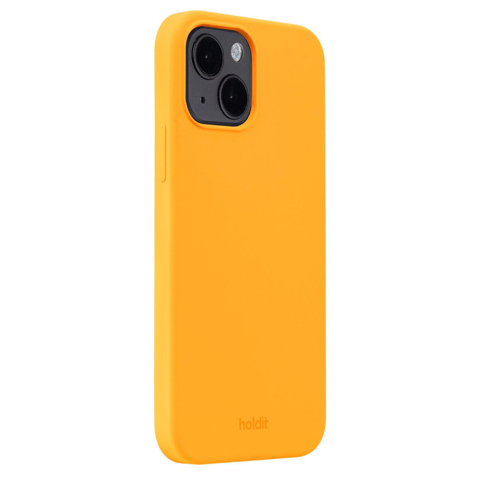 Coque en silicone pour Apple iPhone 13, Orange