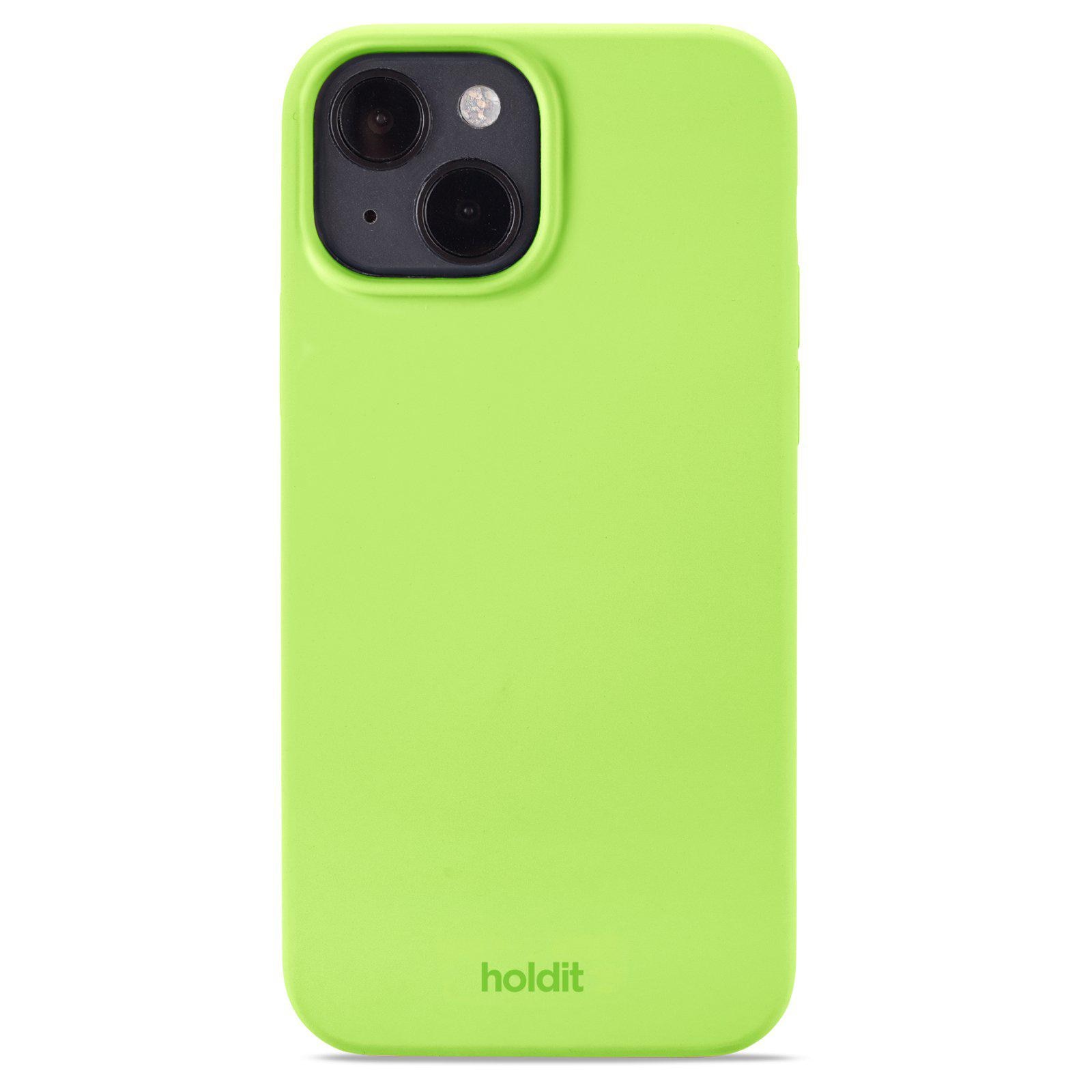 Coque en silicone pour iPhone 14, Acid Green