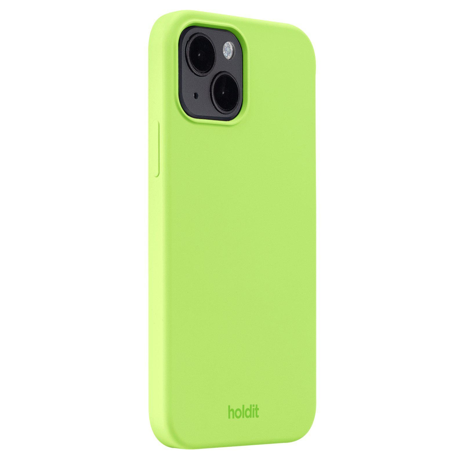 Coque en silicone pour iPhone 14, Acid Green