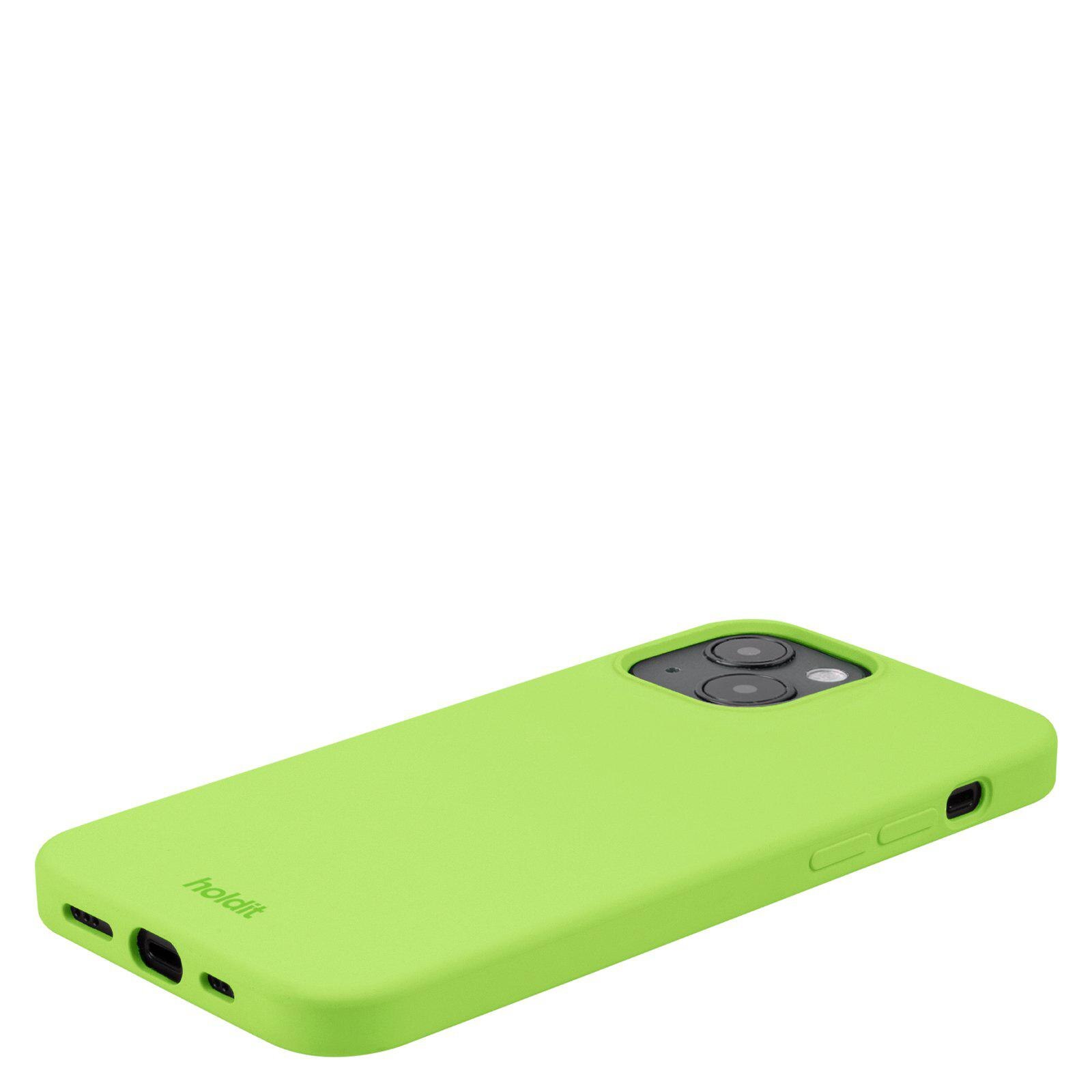 Coque en silicone pour iPhone 14, Acid Green