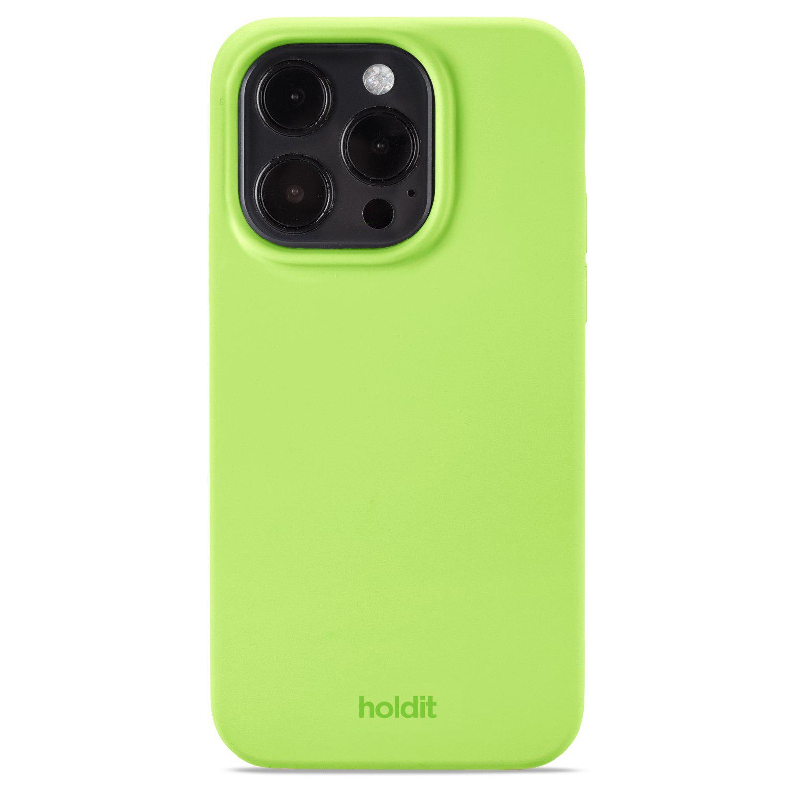 Coque en silicone pour iPhone 14 Pro, Acid Green