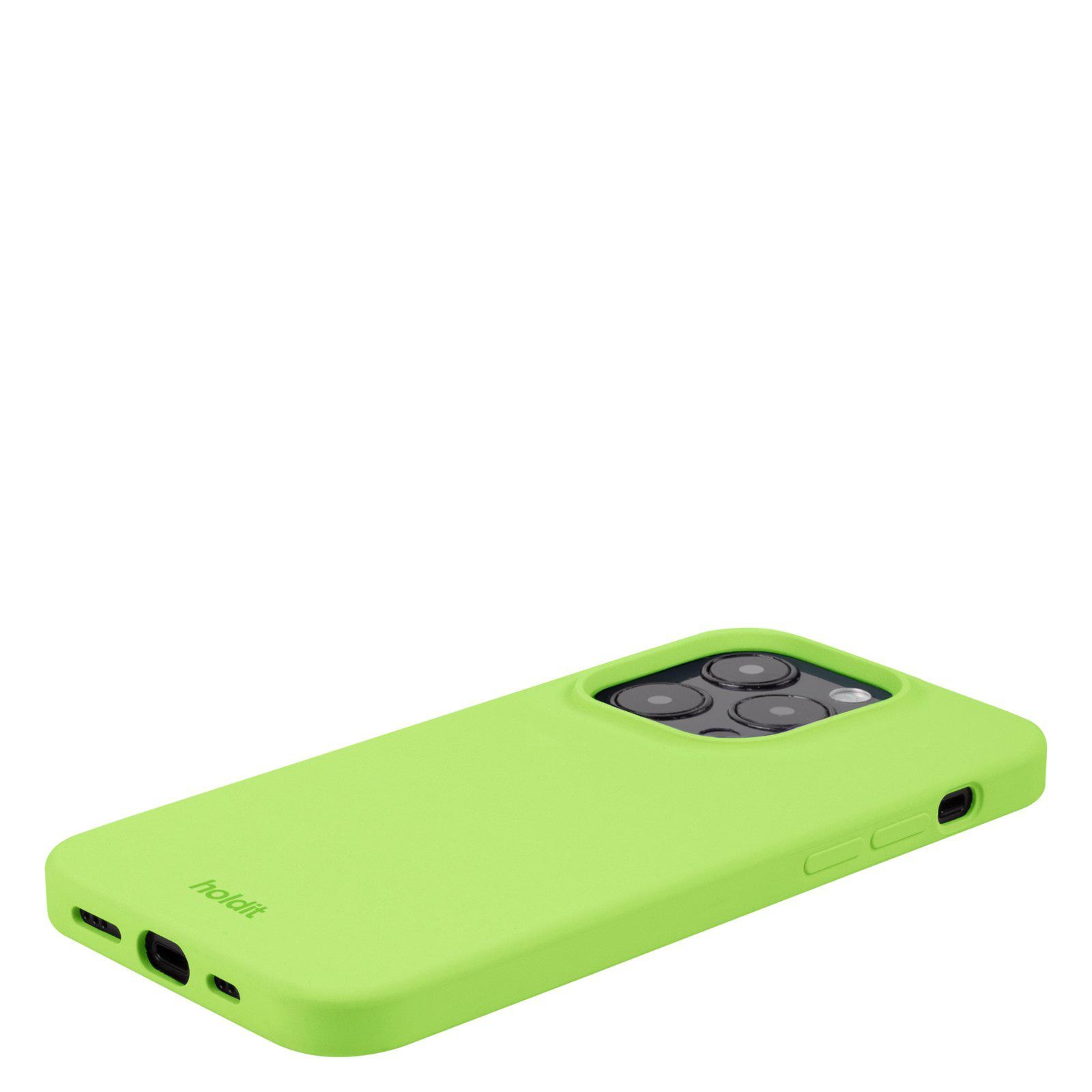 Coque en silicone pour iPhone 14 Pro, Acid Green