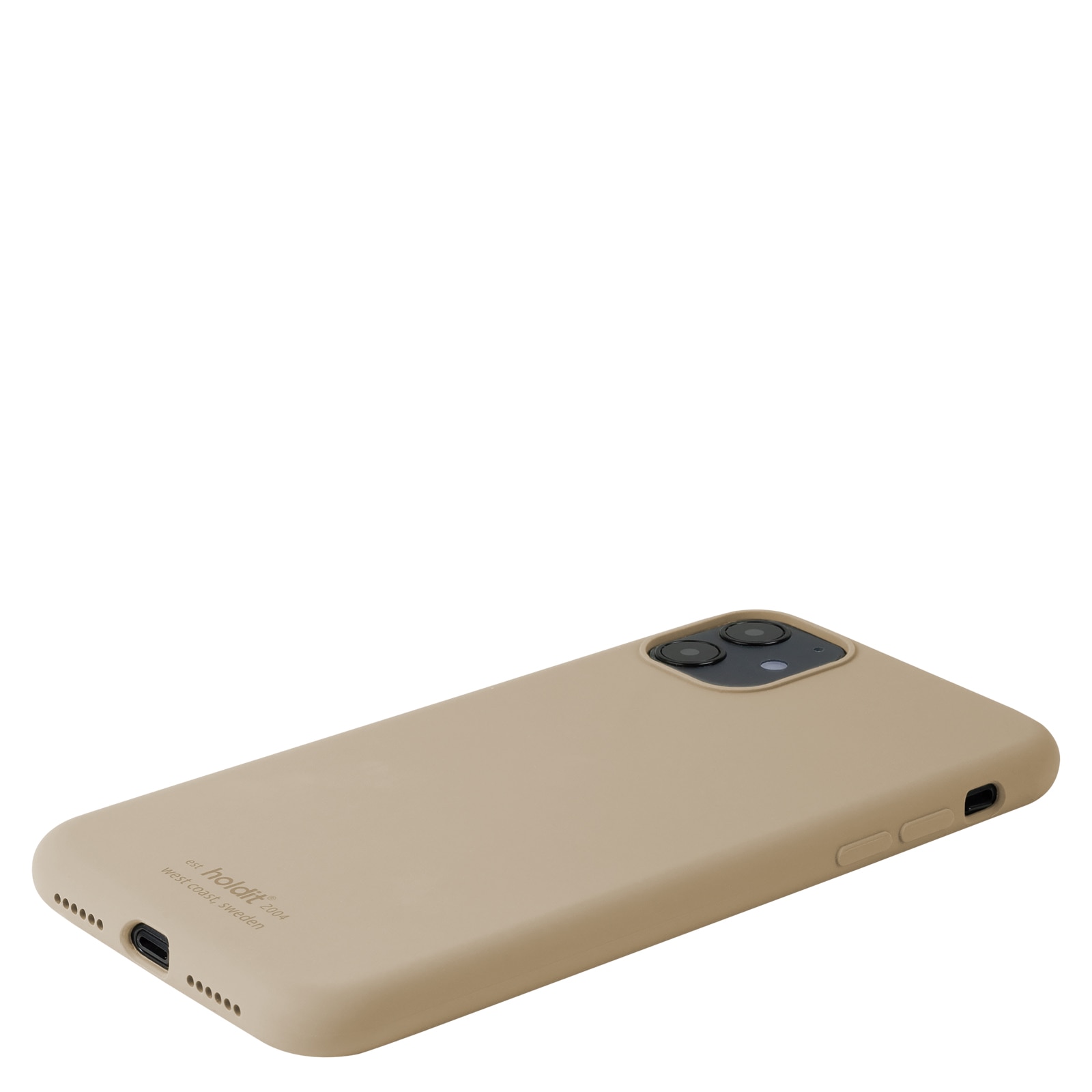 Coque en silicone pour iPhone 11, Beige