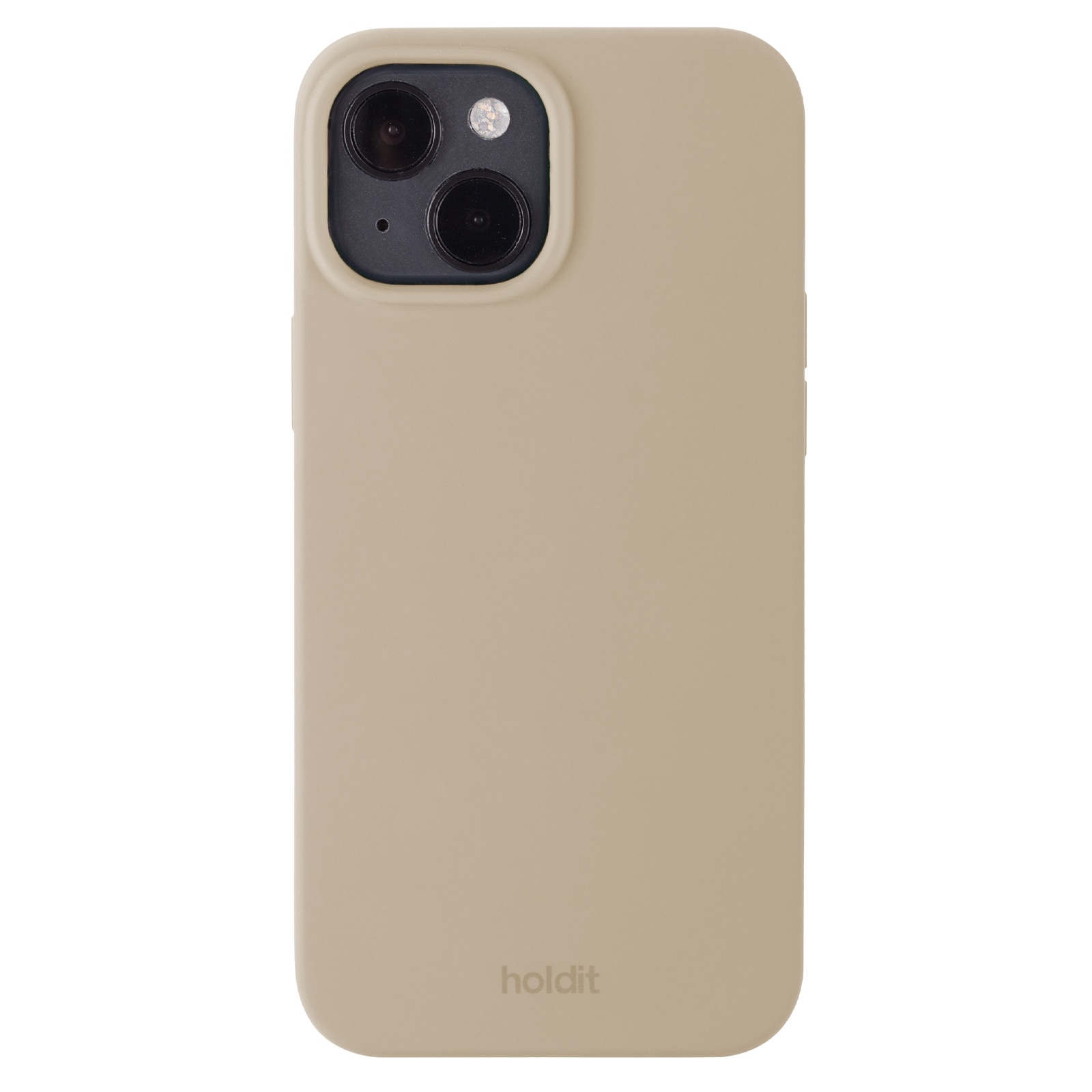 Coque en silicone pour iPhone 14, Beige