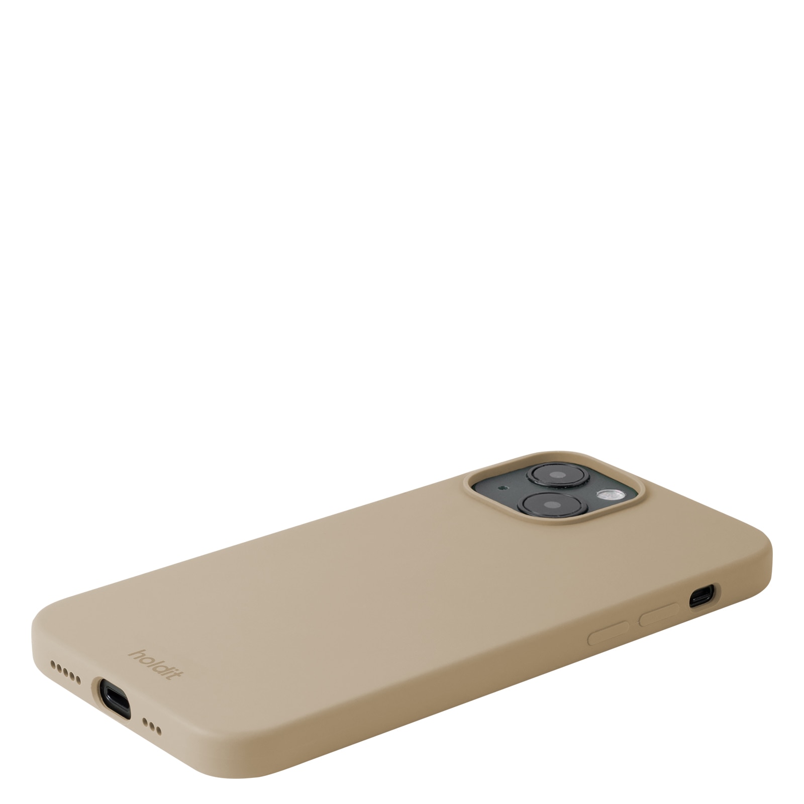 Coque en silicone iPhone 14, Latte Beige