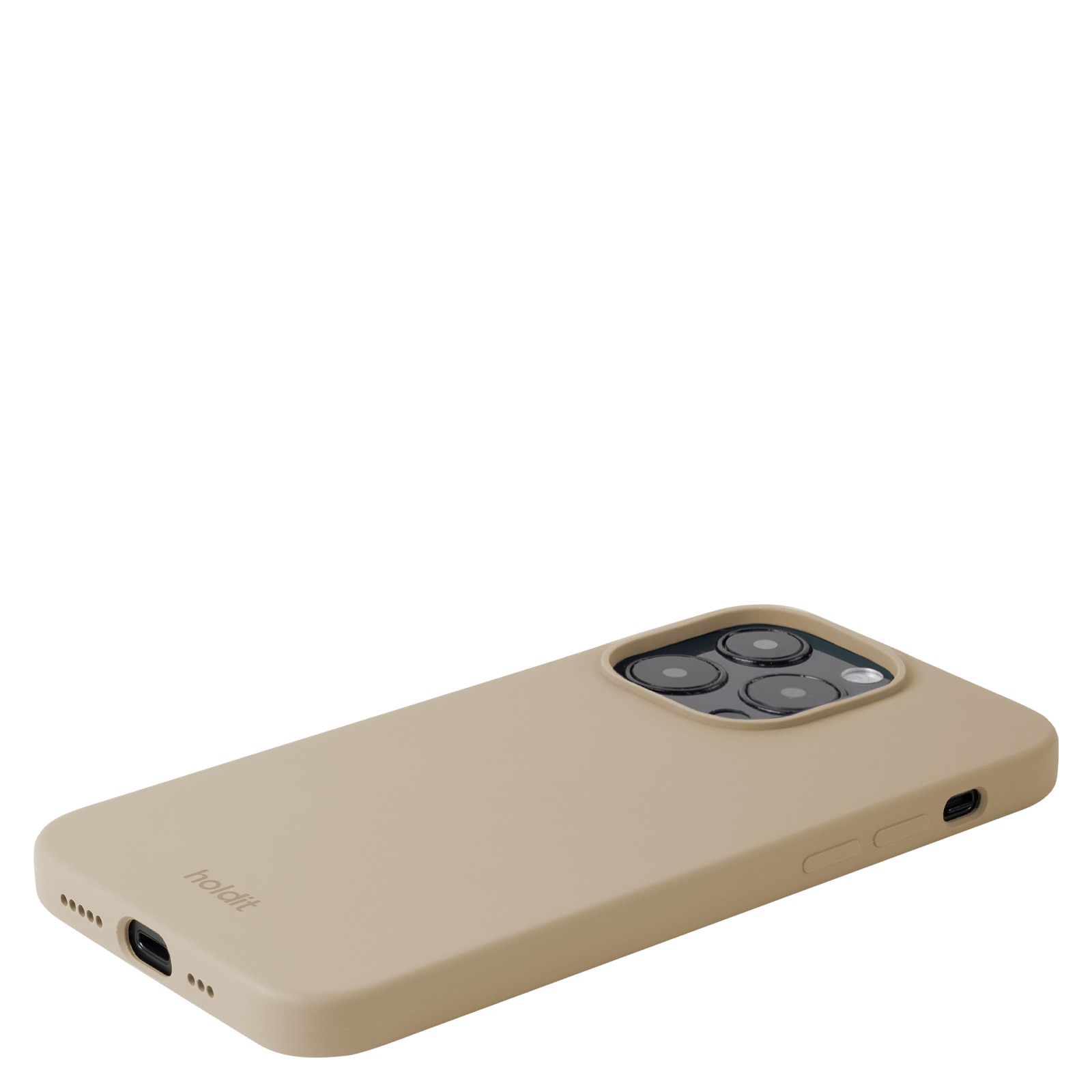 Coque en silicone iPhone 14 Pro, Latte Beige