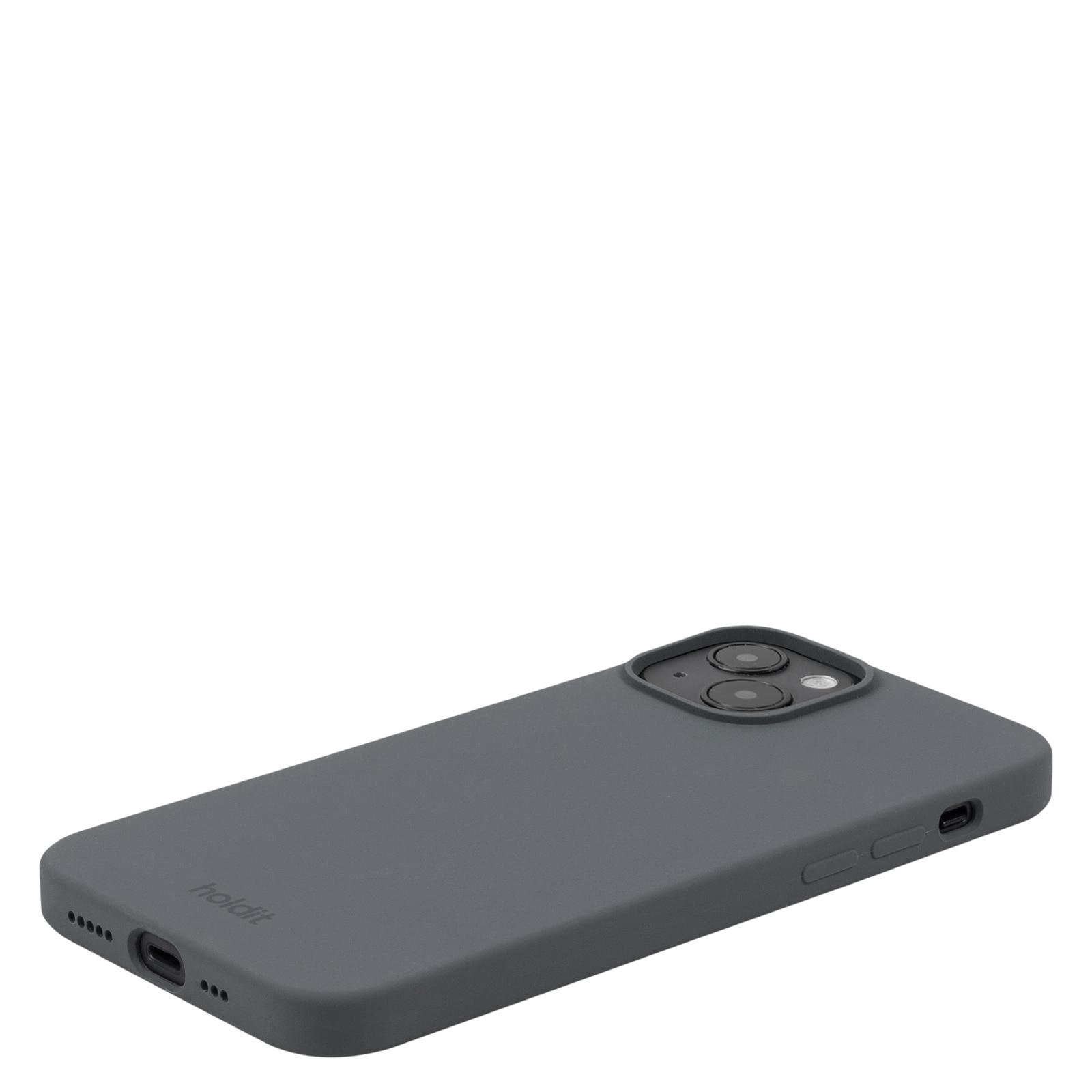 Coque en silicone iPhone 14, Space Gray