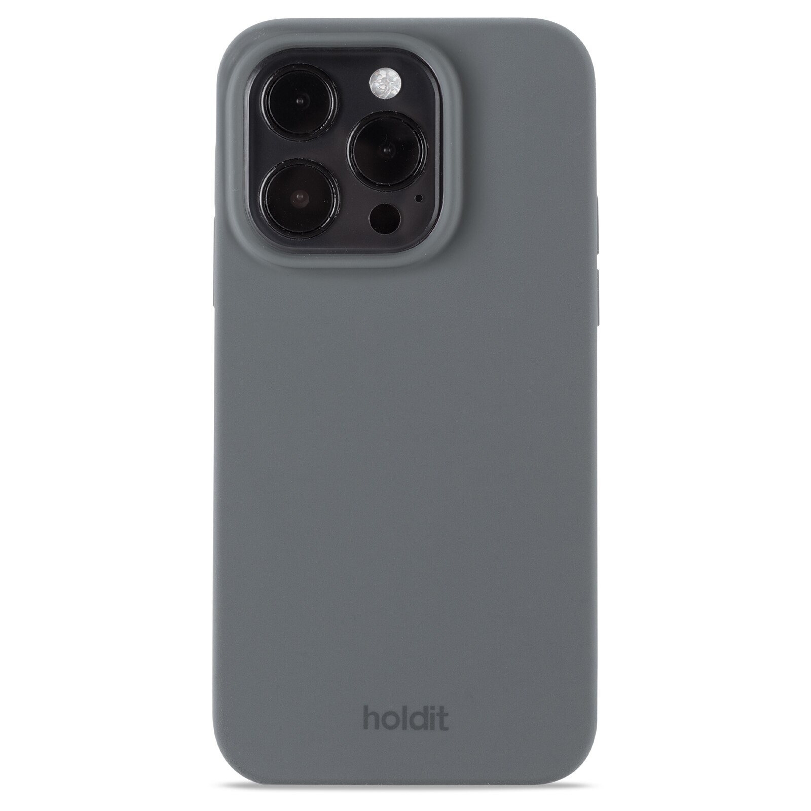 Coque en silicone pour iPhone 14 Pro, Gris
