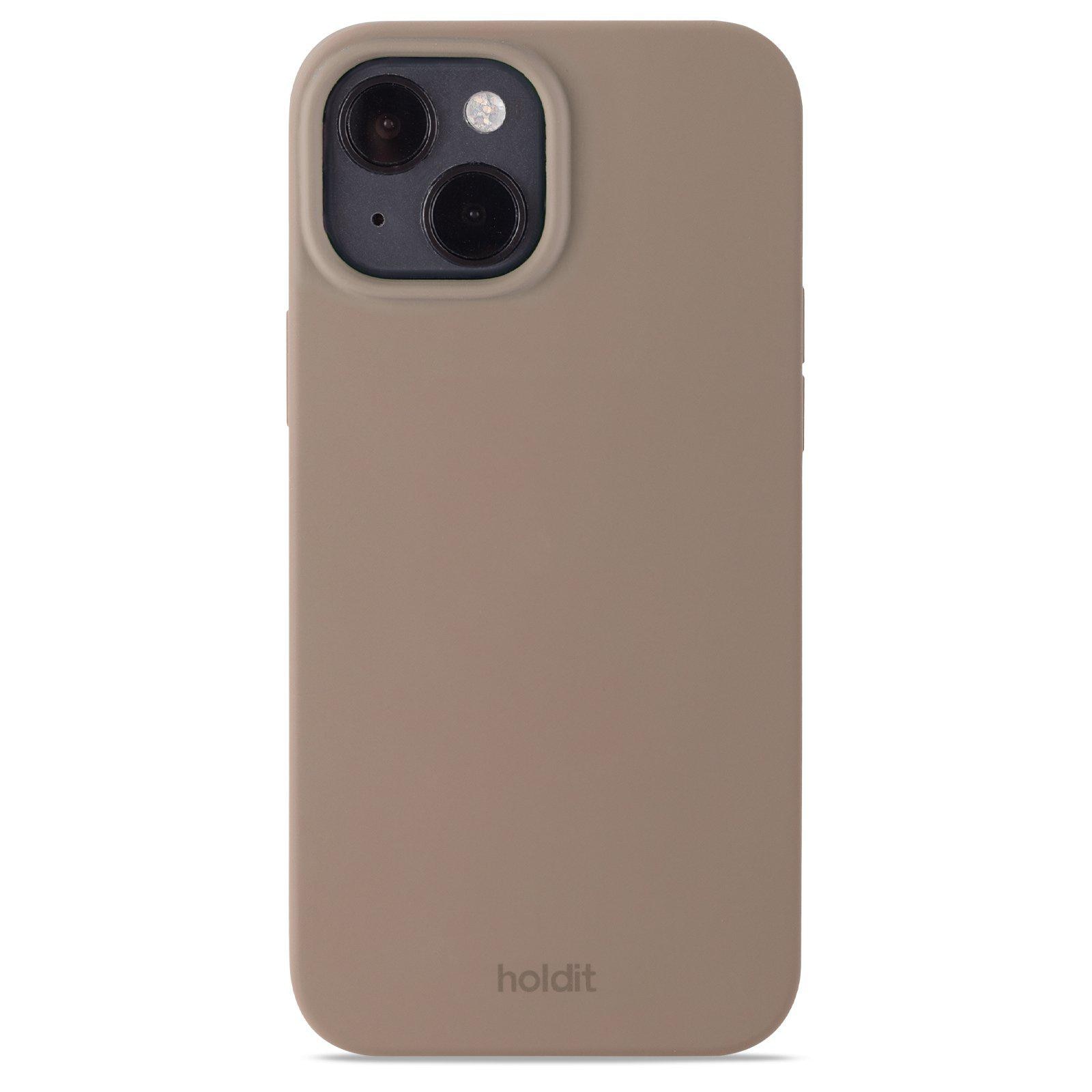 Coque en silicone pour iPhone 15, Mocha Brown