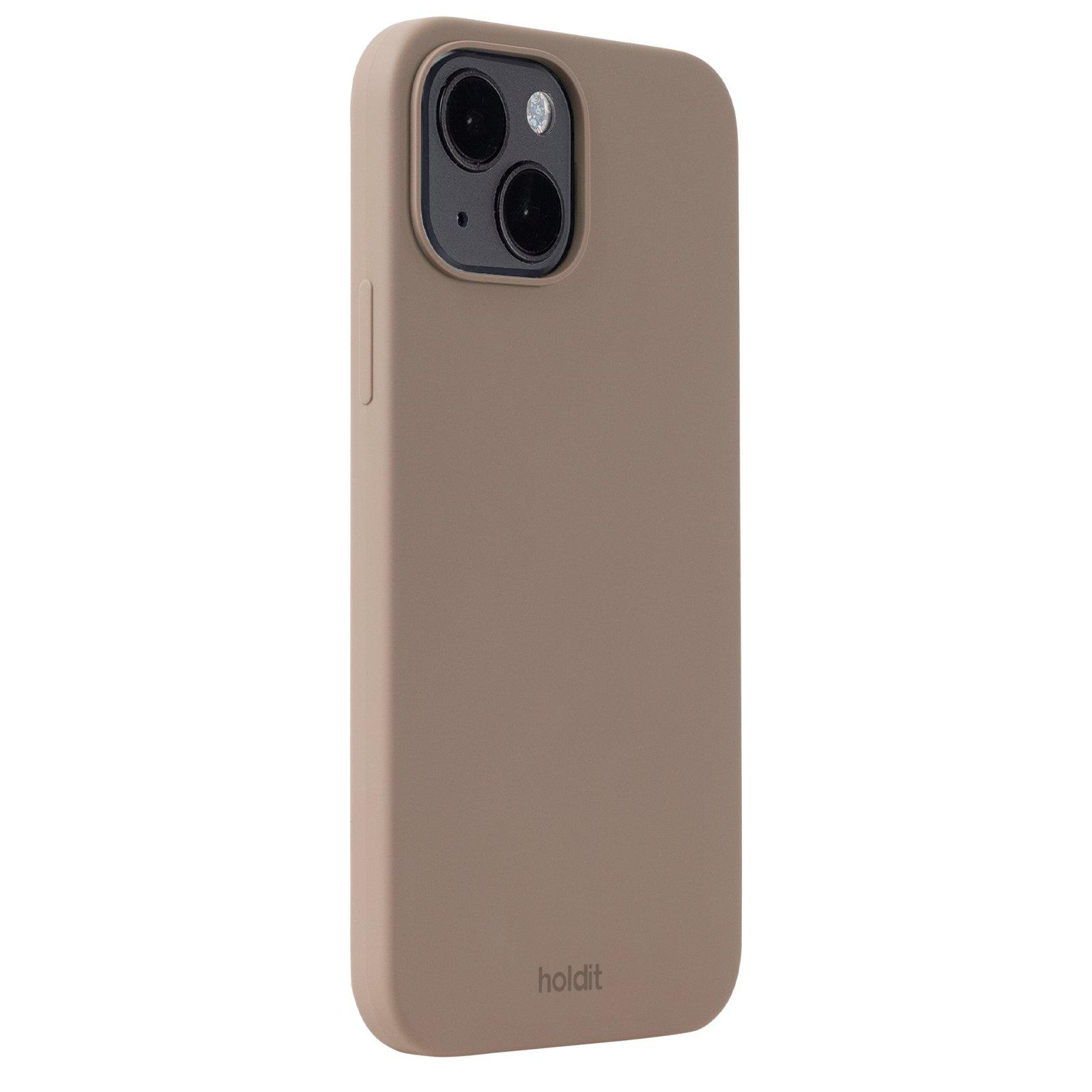 Coque en silicone pour iPhone 15, Mocha Brown