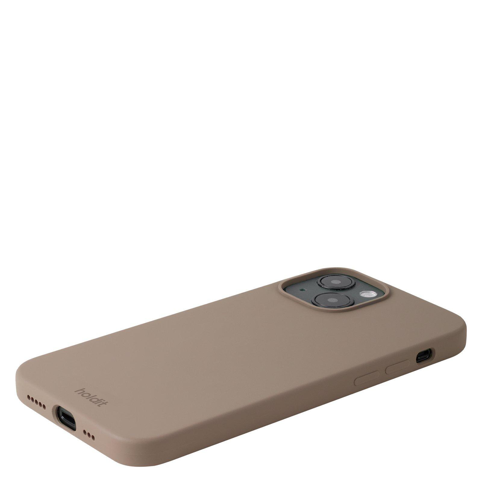 Coque en silicone pour iPhone 15, Mocha Brown