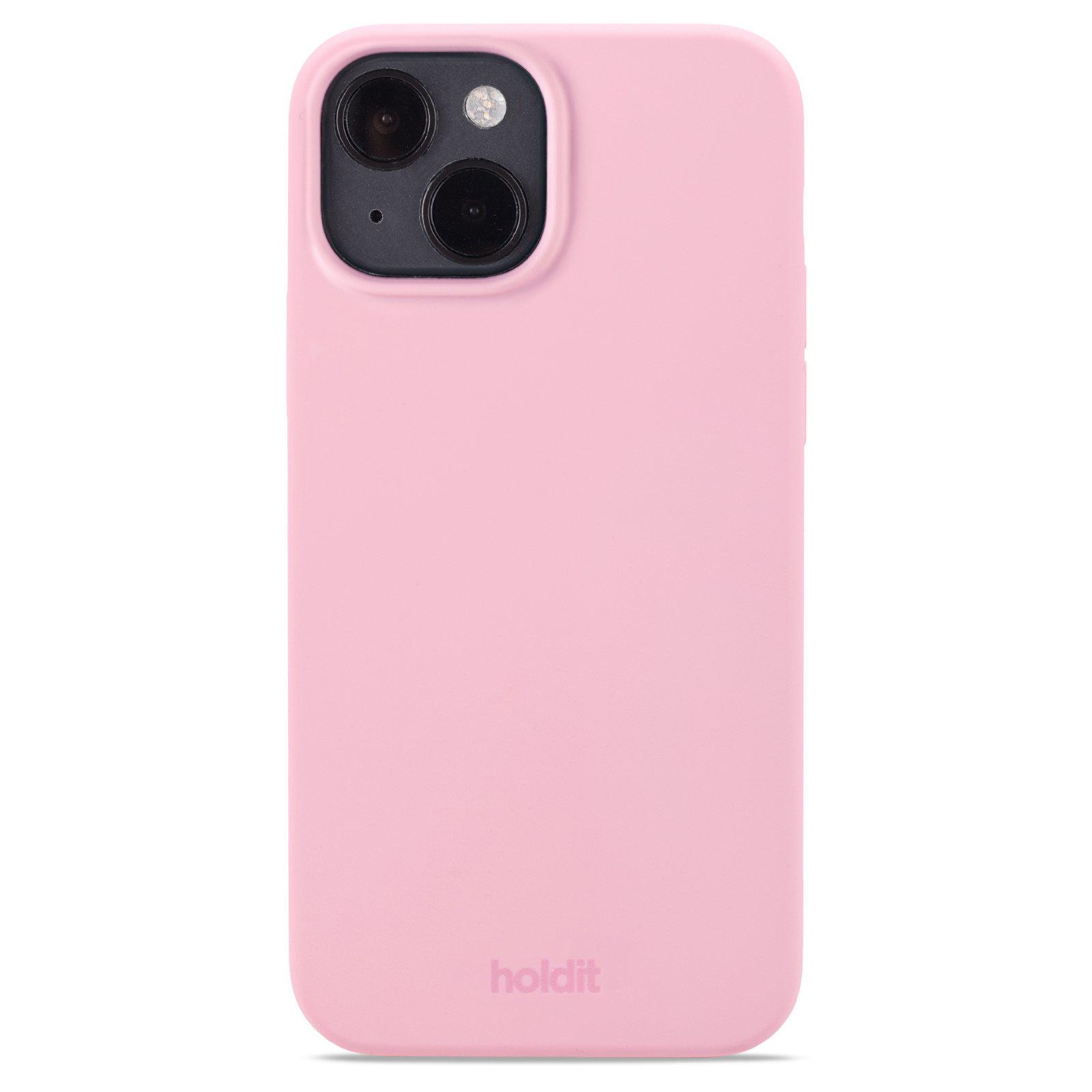 Coque en silicone pour iPhone 15, Pink