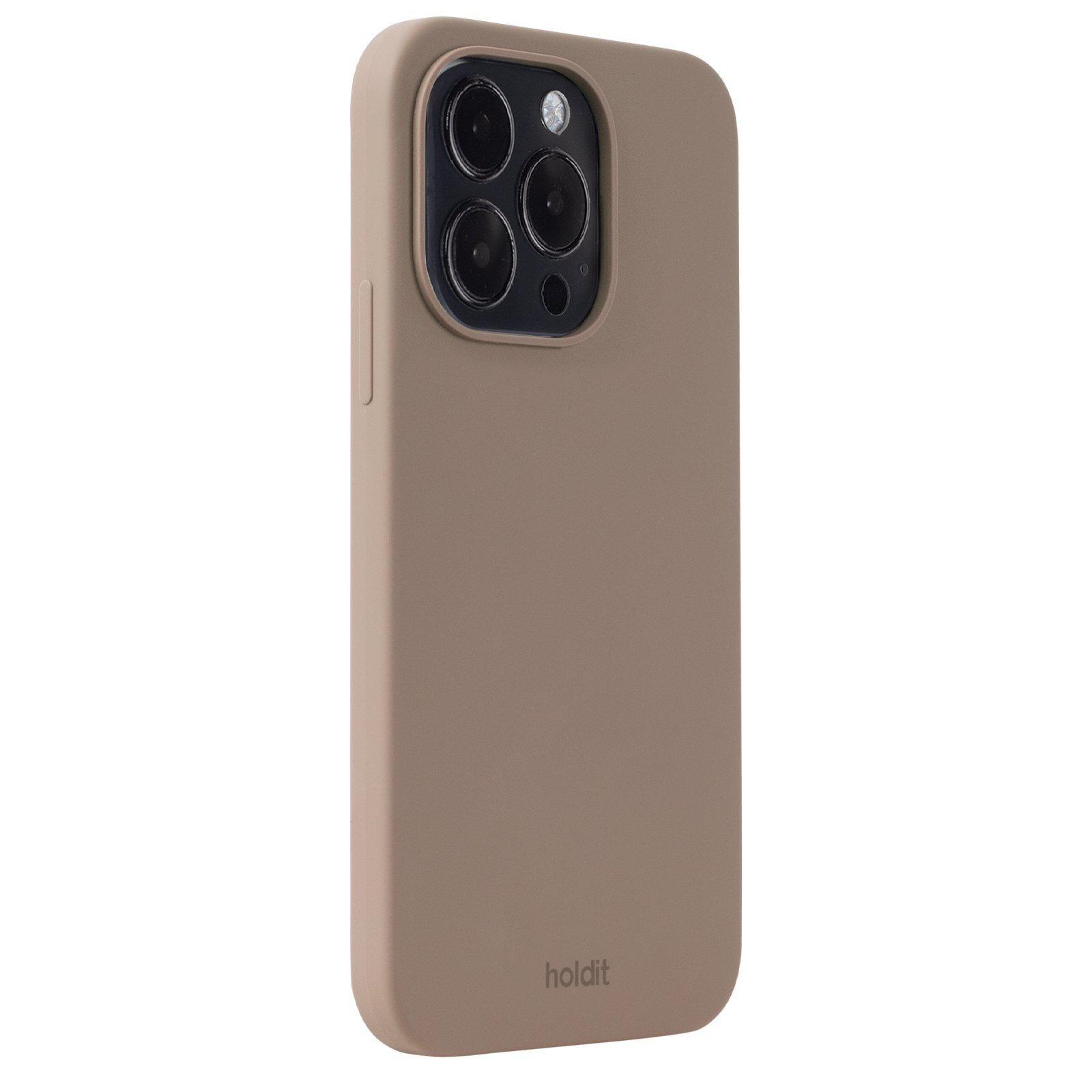 Coque en silicone pour iPhone 15 Pro, Mocha Brown