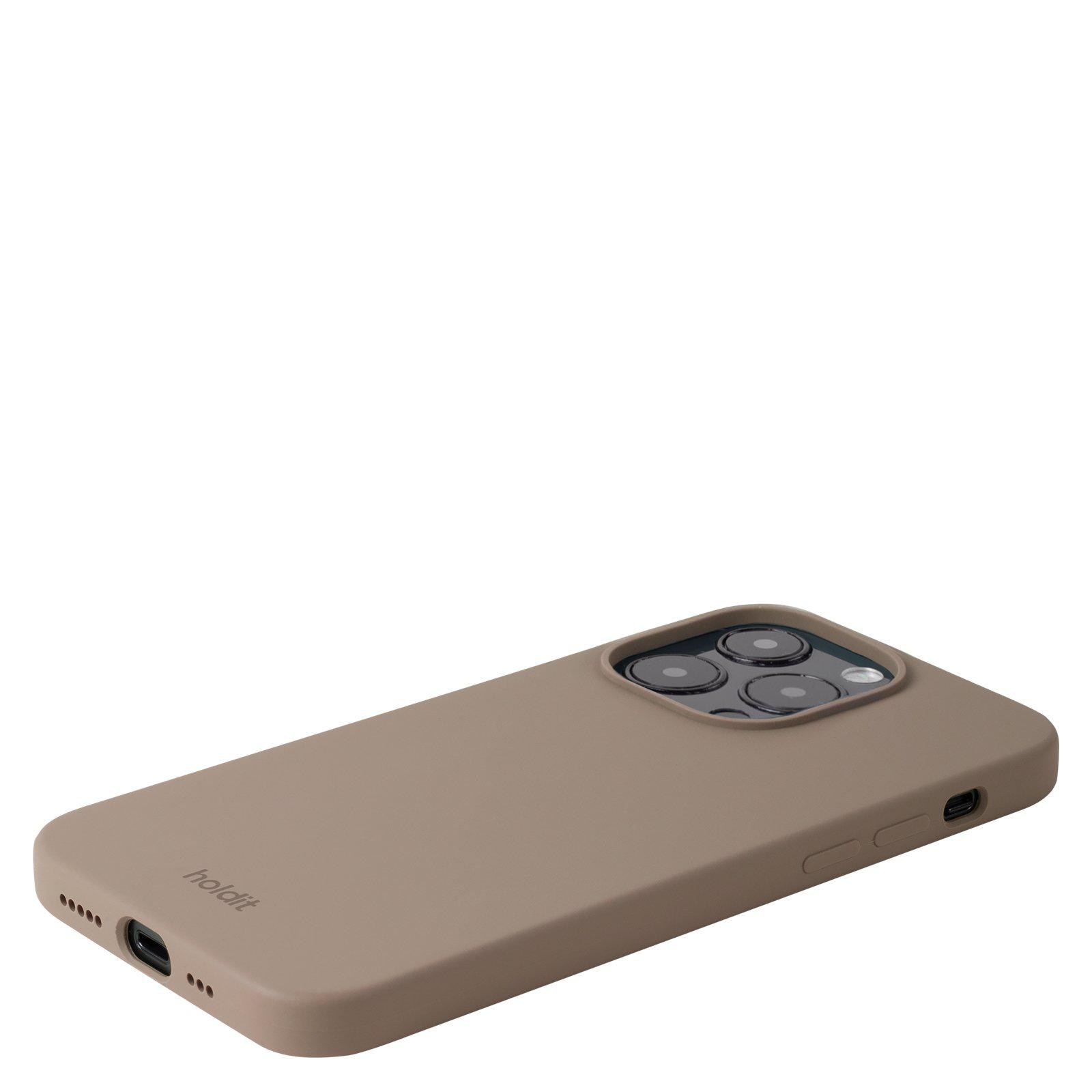 Coque en silicone pour iPhone 15 Pro, Mocha Brown