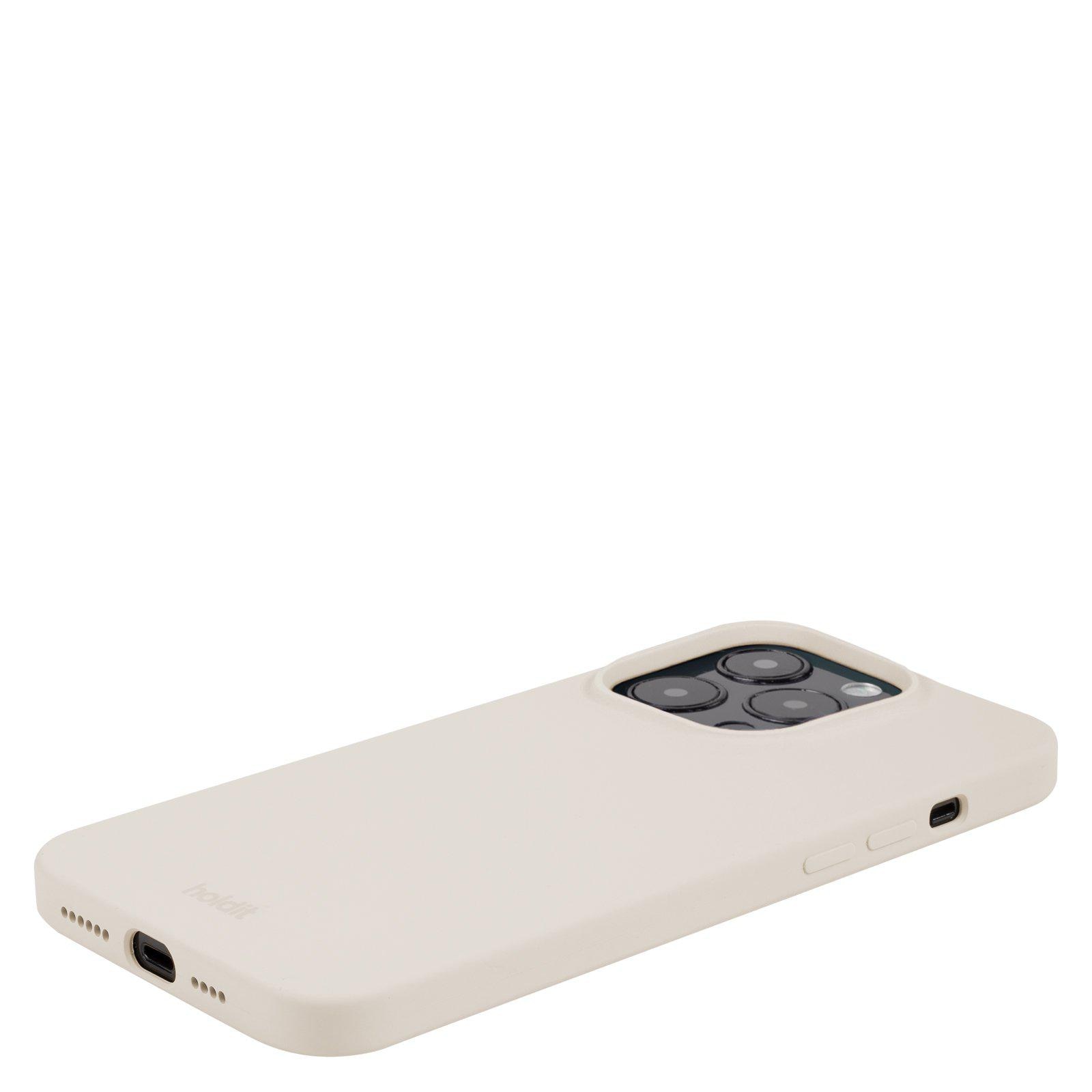 Coque en silicone pour iPhone 15 Pro, Light Beige