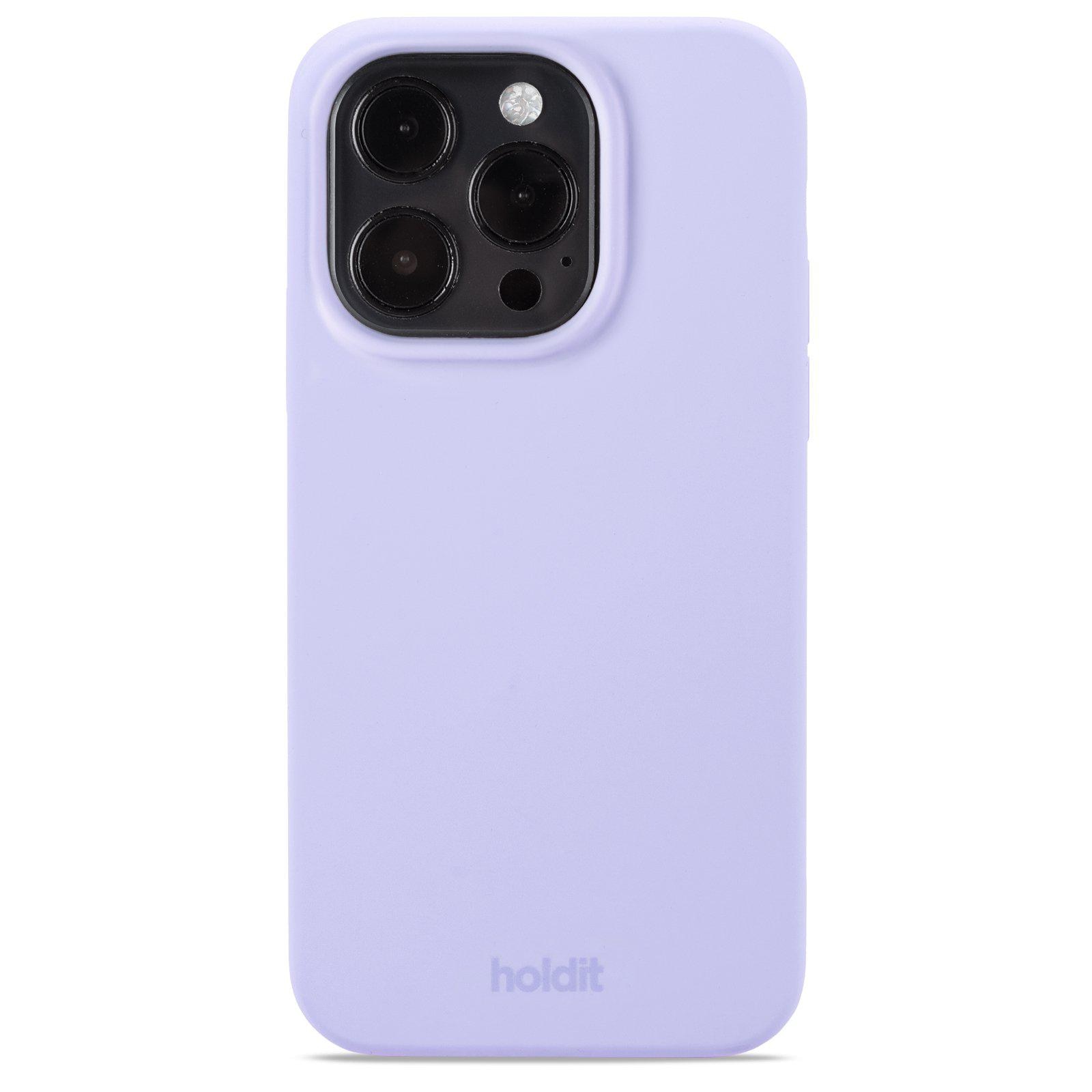 Coque en silicone pour iPhone 15 Pro, Lavender