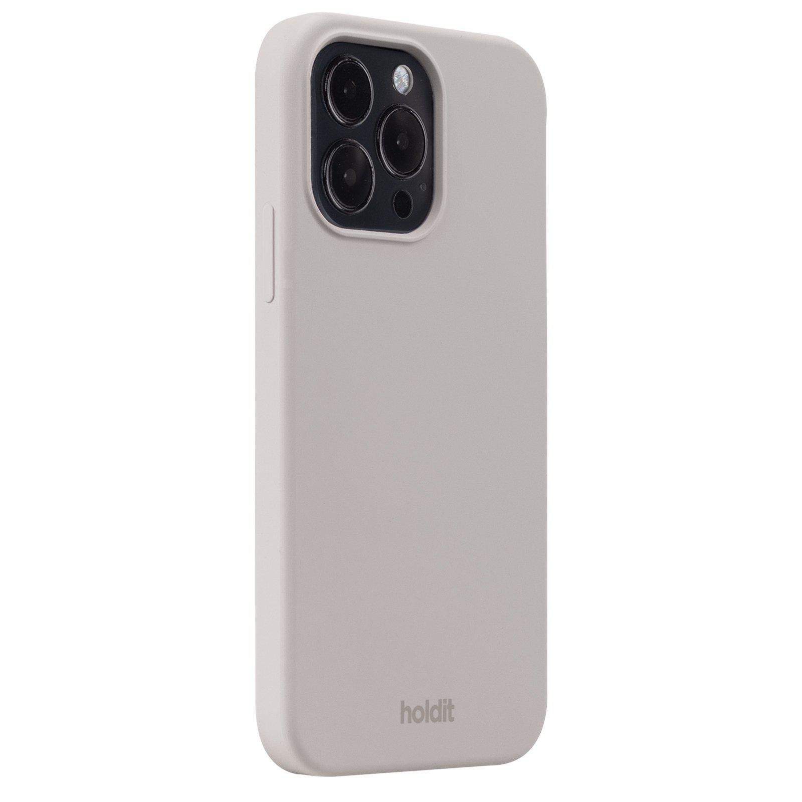Coque en silicone pour iPhone 15 Pro Max, Taupe