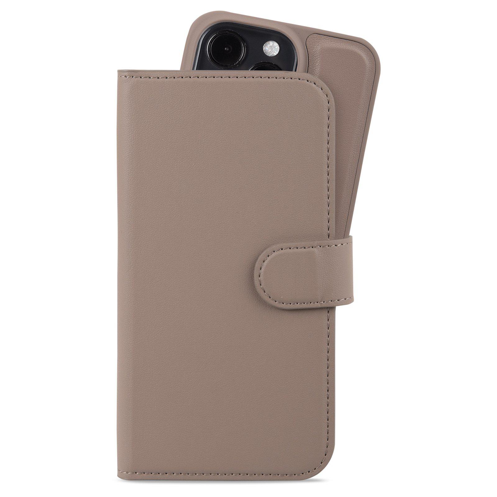 Étui Portefeuille Magnetique Plus iPhone 15 Pro, Mocha Brown