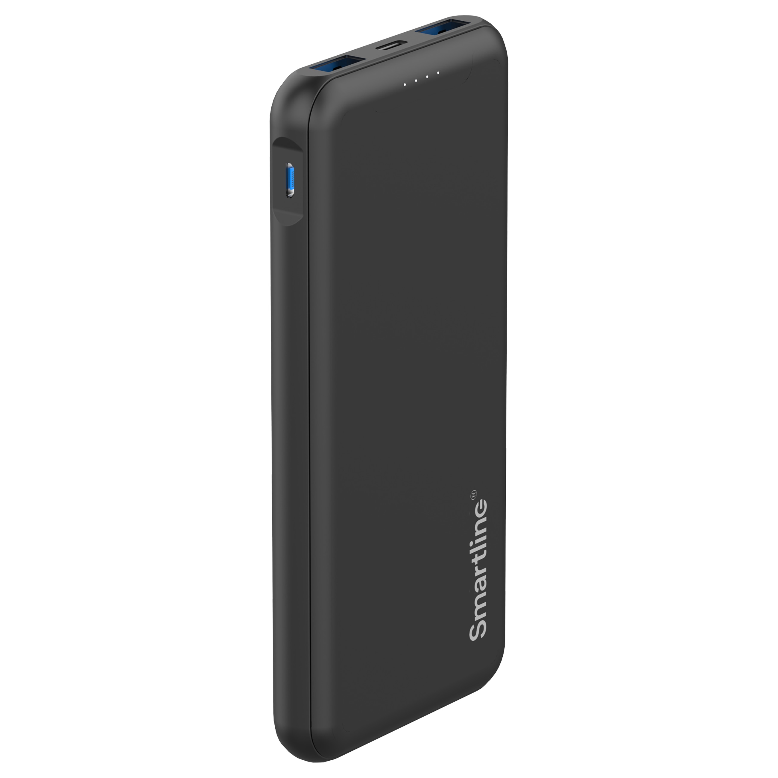 Powerbank 10000 mAh USB-A + USB-C PD, noir