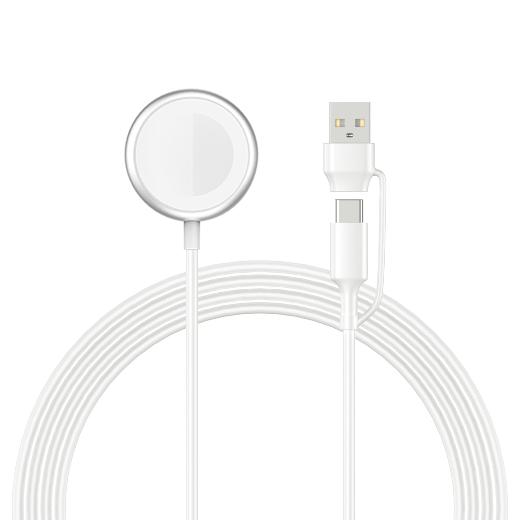 Chargeur Apple Watch USB-C/USB-A 1m 2.5W, blanc