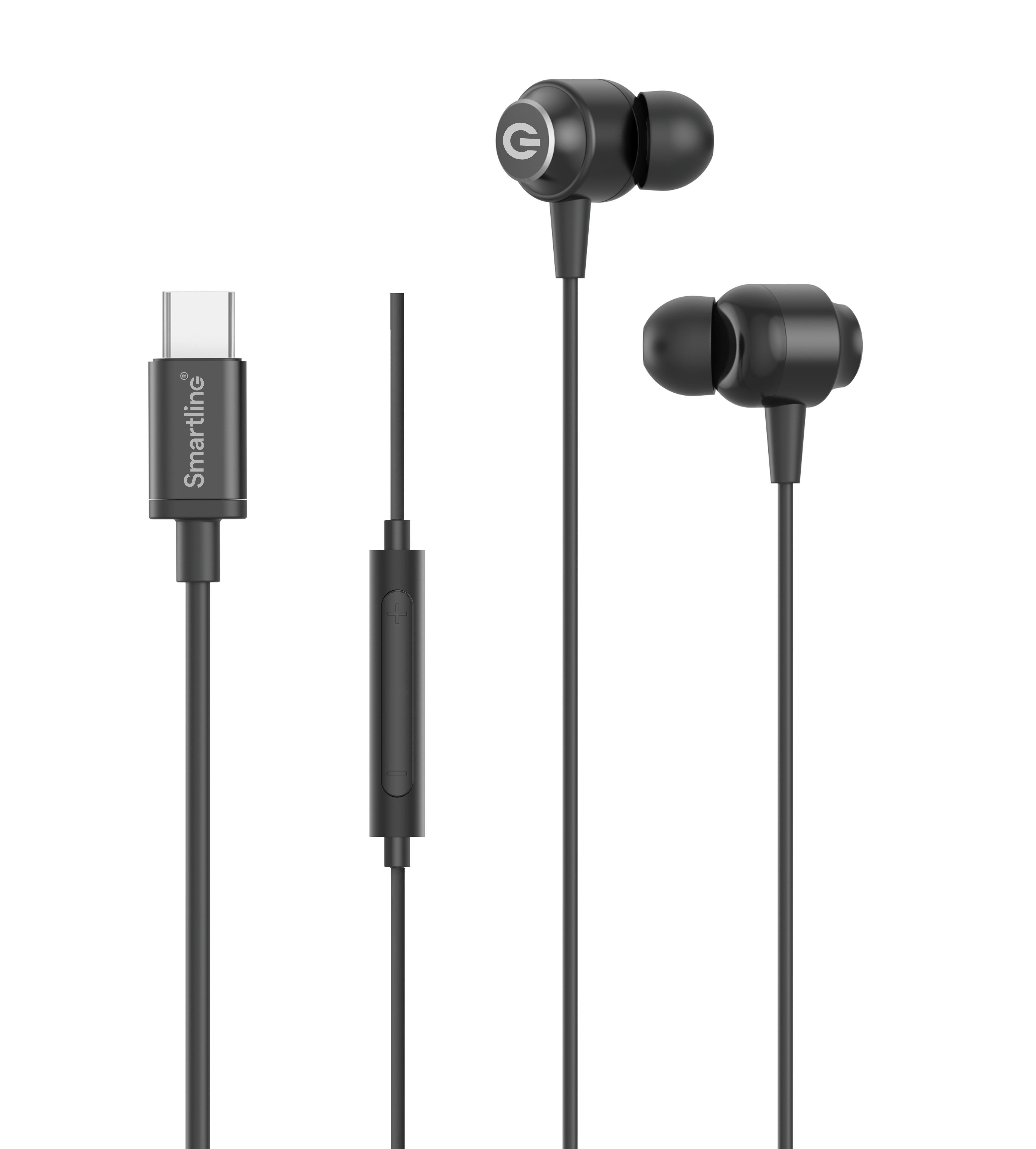 Écouteurs filaires USB-C, noir