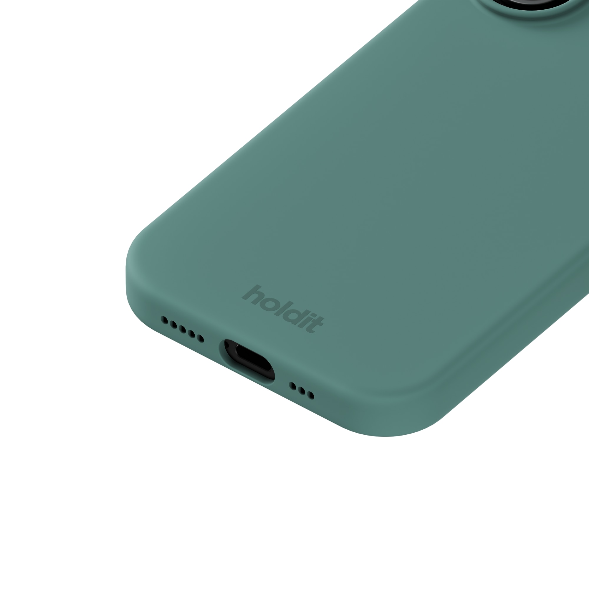 Coque en silicone pour iPhone 17, Moss Green