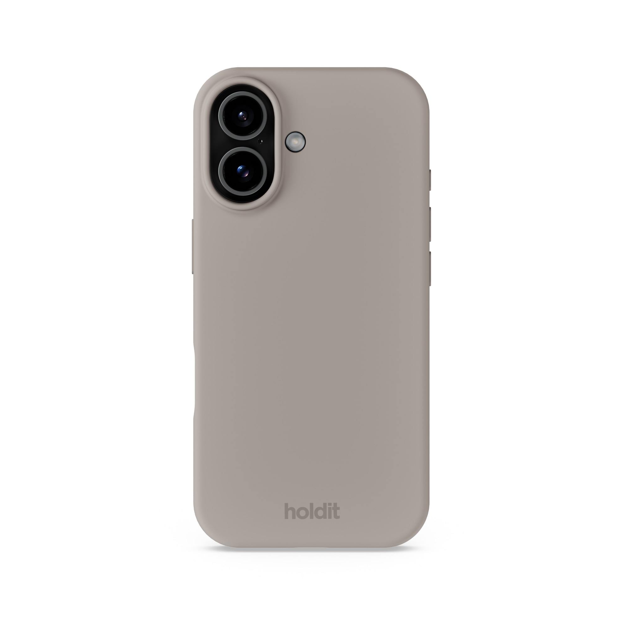 Coque en silicone pour iPhone 17, Taupe