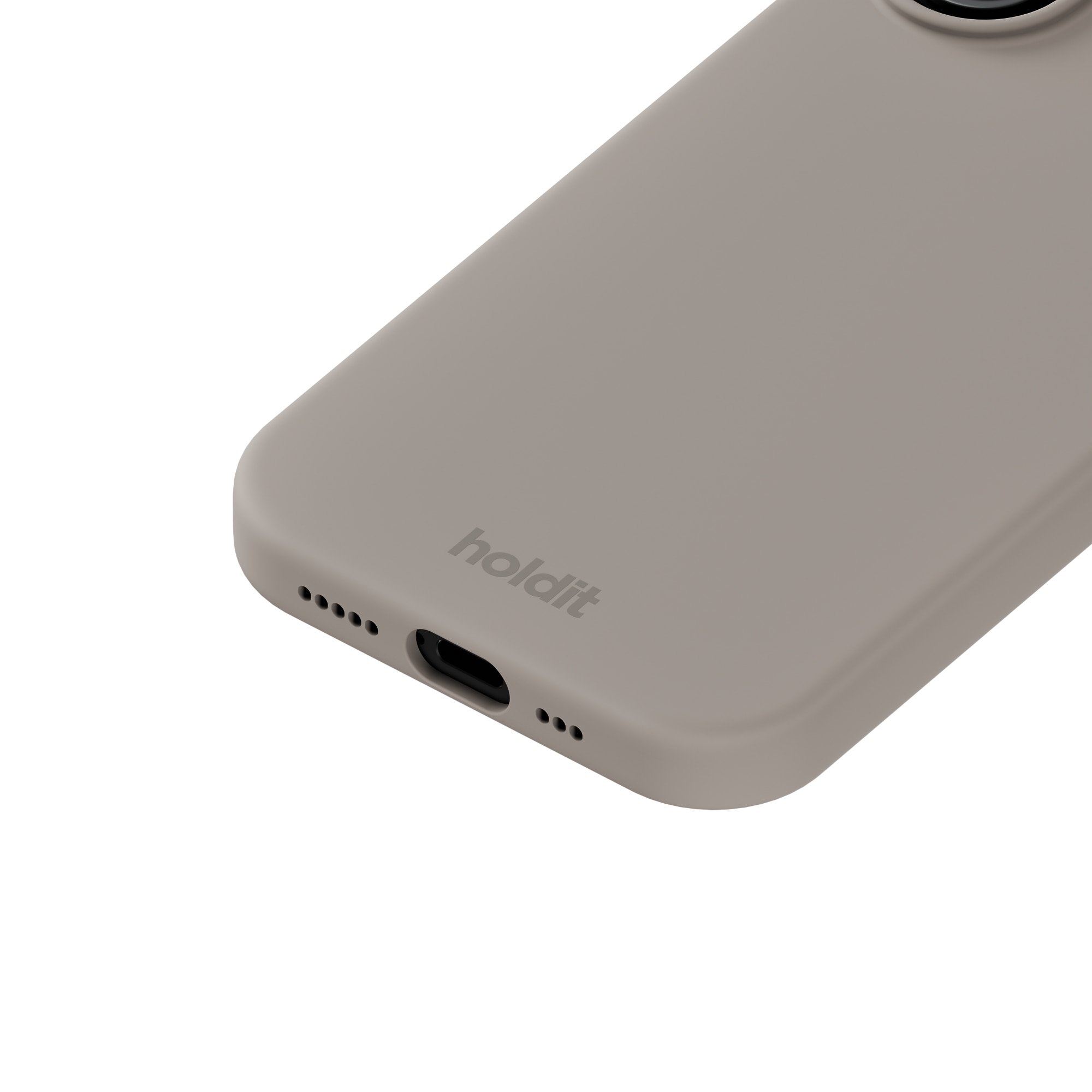 Coque en silicone pour iPhone 17, Taupe