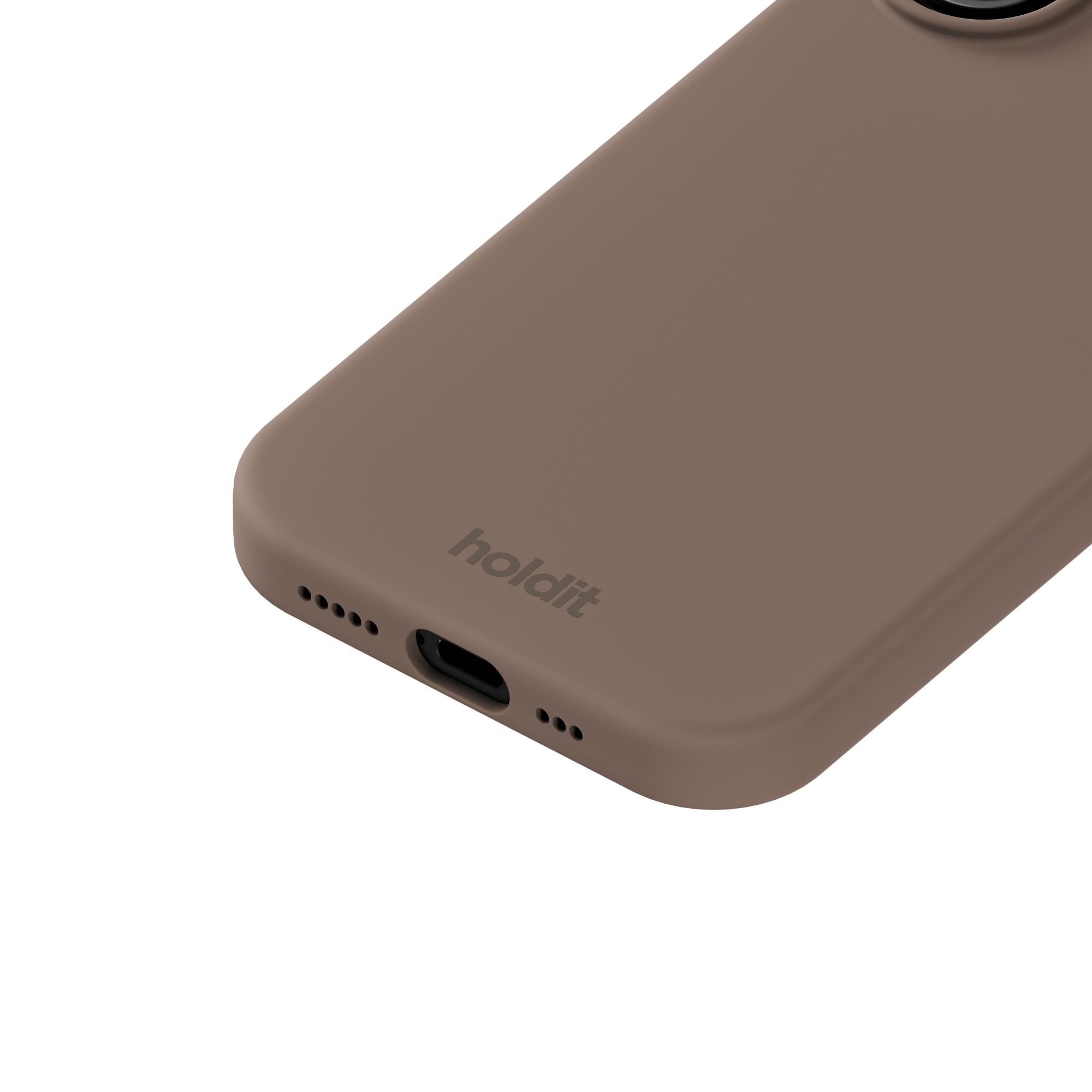 Coque en silicone pour iPhone 17, Mocha Brown