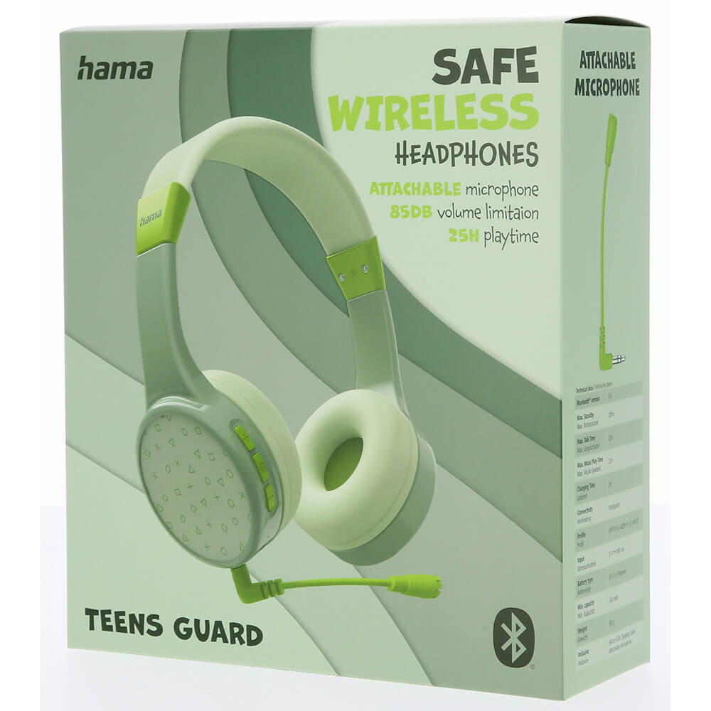 Teens Guard On-Ear Wireless Casque pour enfant, vert