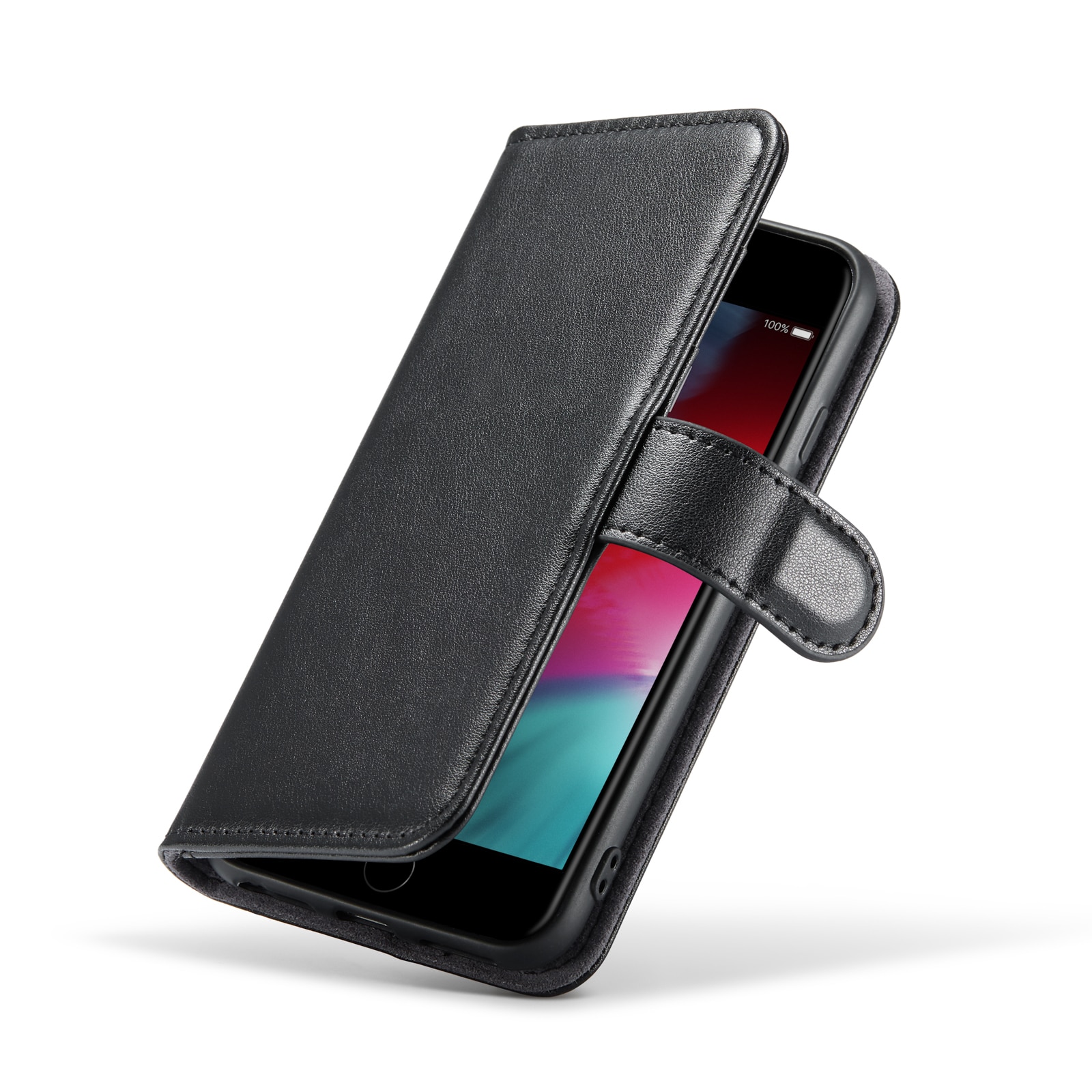 Étui en cuir veritable iPhone 8, Noir