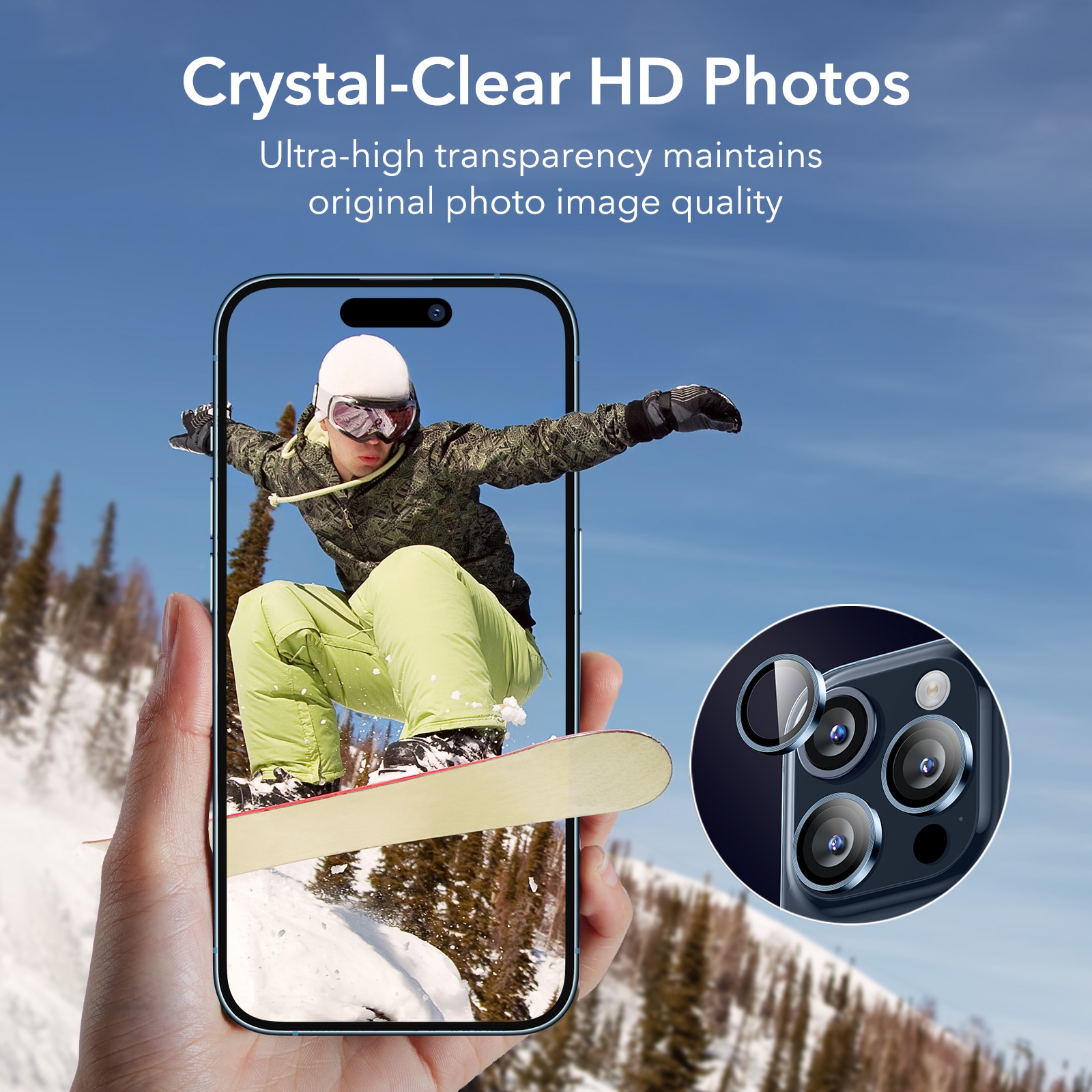 Armorite Camera Lens Protector iPhone 15 Pro, Blue